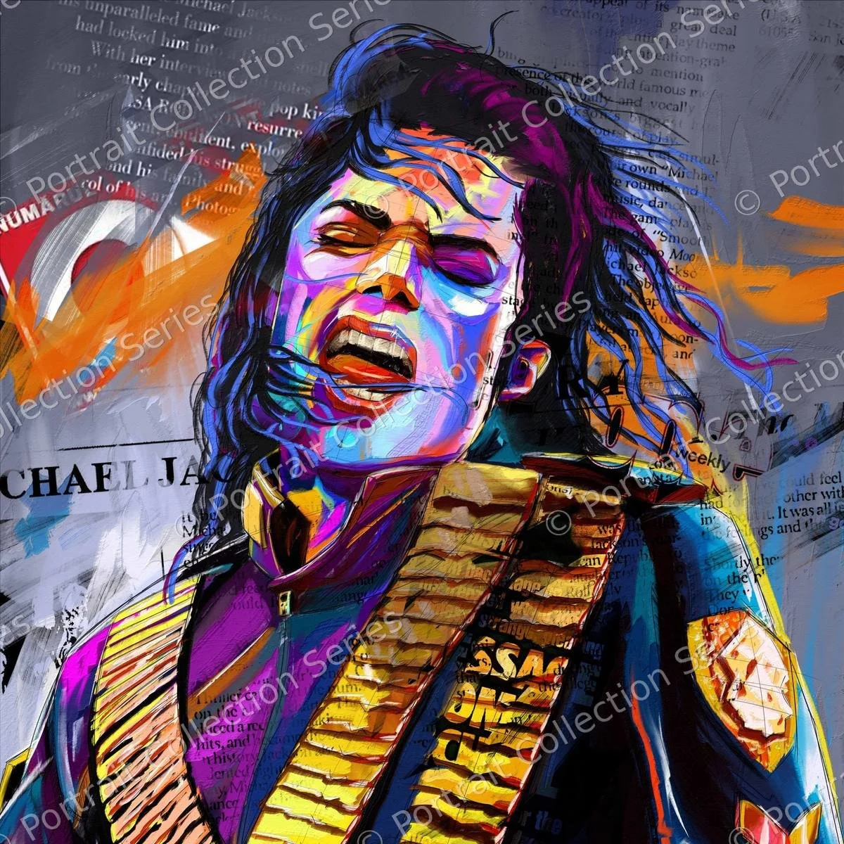 Michael Jackson's Portrait #8 – portrait pop art de Michael Jackson par Samson McNulty