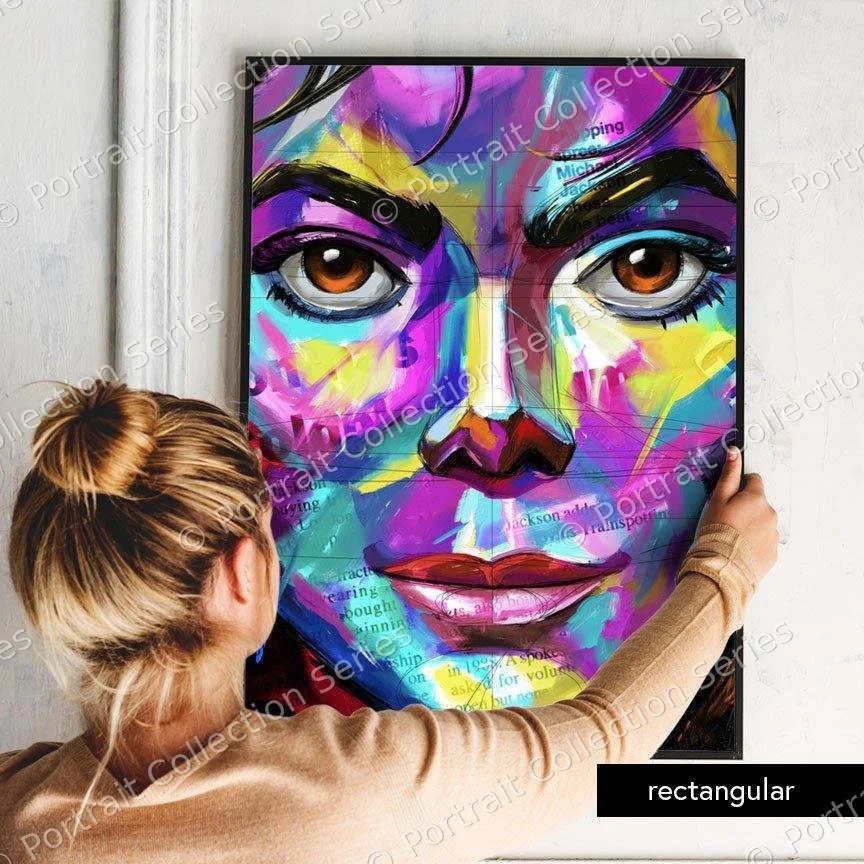 Rectangular format mockup of the Michael Jackson pop art portrait #10 by Samson McNulty