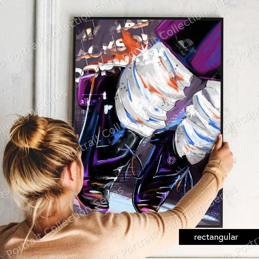 Rectangular format mockup of the Michael Jackson pop art portrait #9 by Samson McNulty