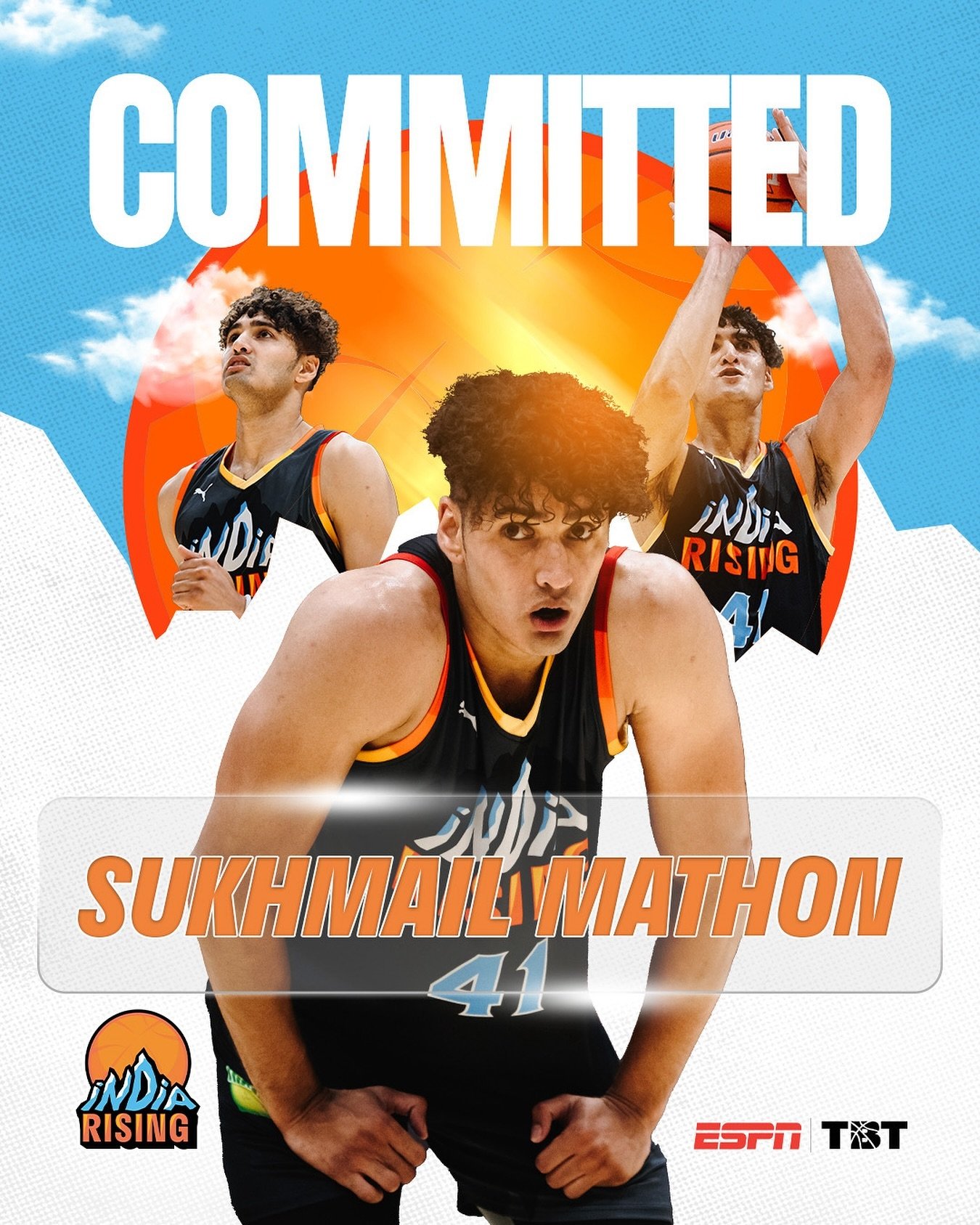@smathon123 is back with India Rising for the $1M @the.tournament this summer. Fresh off a historic season in the National Basketball League @basketballnymburk @fibaeuropecup for the Czech Republic, Sukh is ready to dominate the paint on both ends of