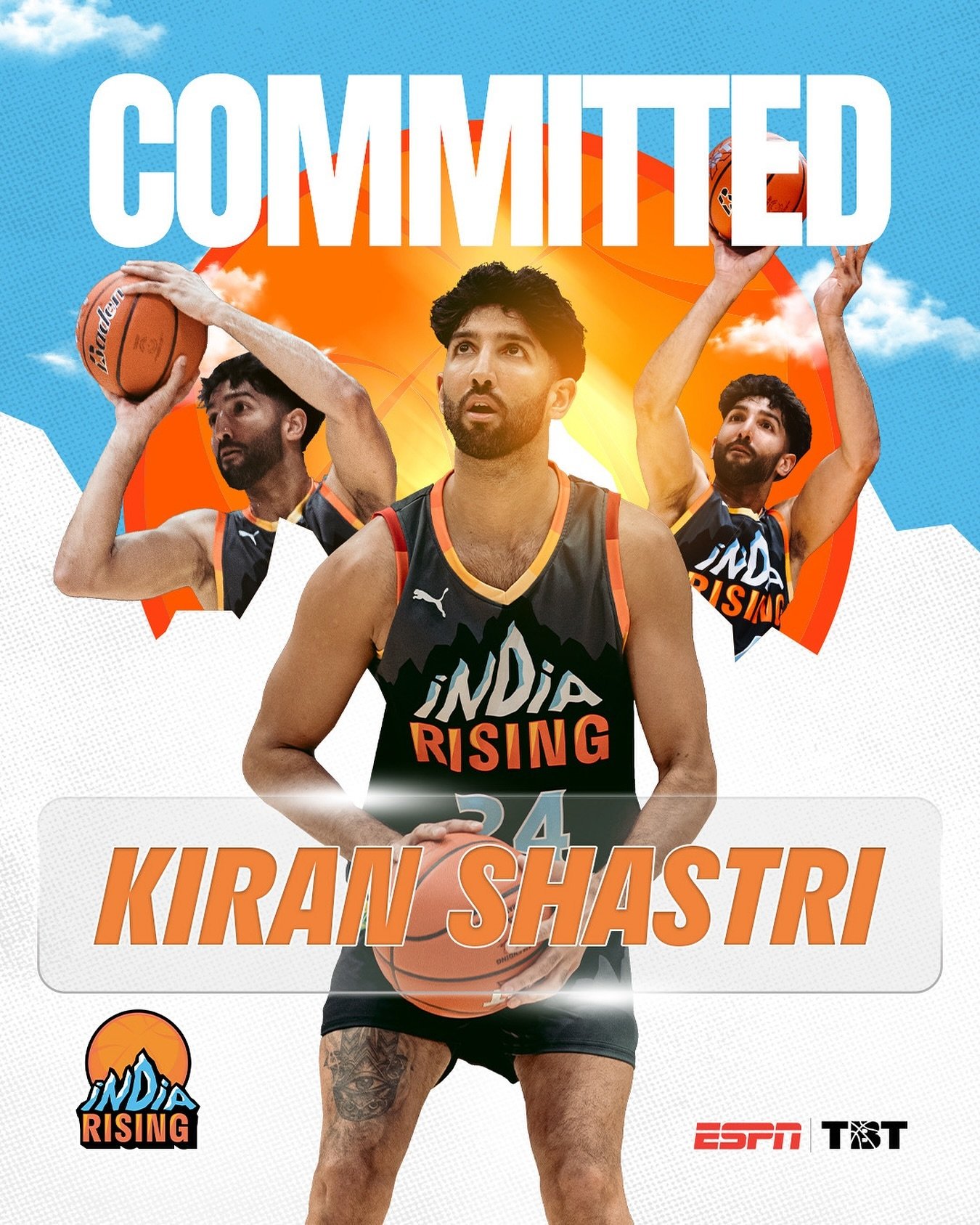 @kshas21 is back in action and ready to light it up 🎯 Excited to bring Kiran back for his third year bringing the heat with every shot in the $1M @the.tournament 🔥 

#basketball #basketballtournament #thebasketballtournament #basketballtournaments 