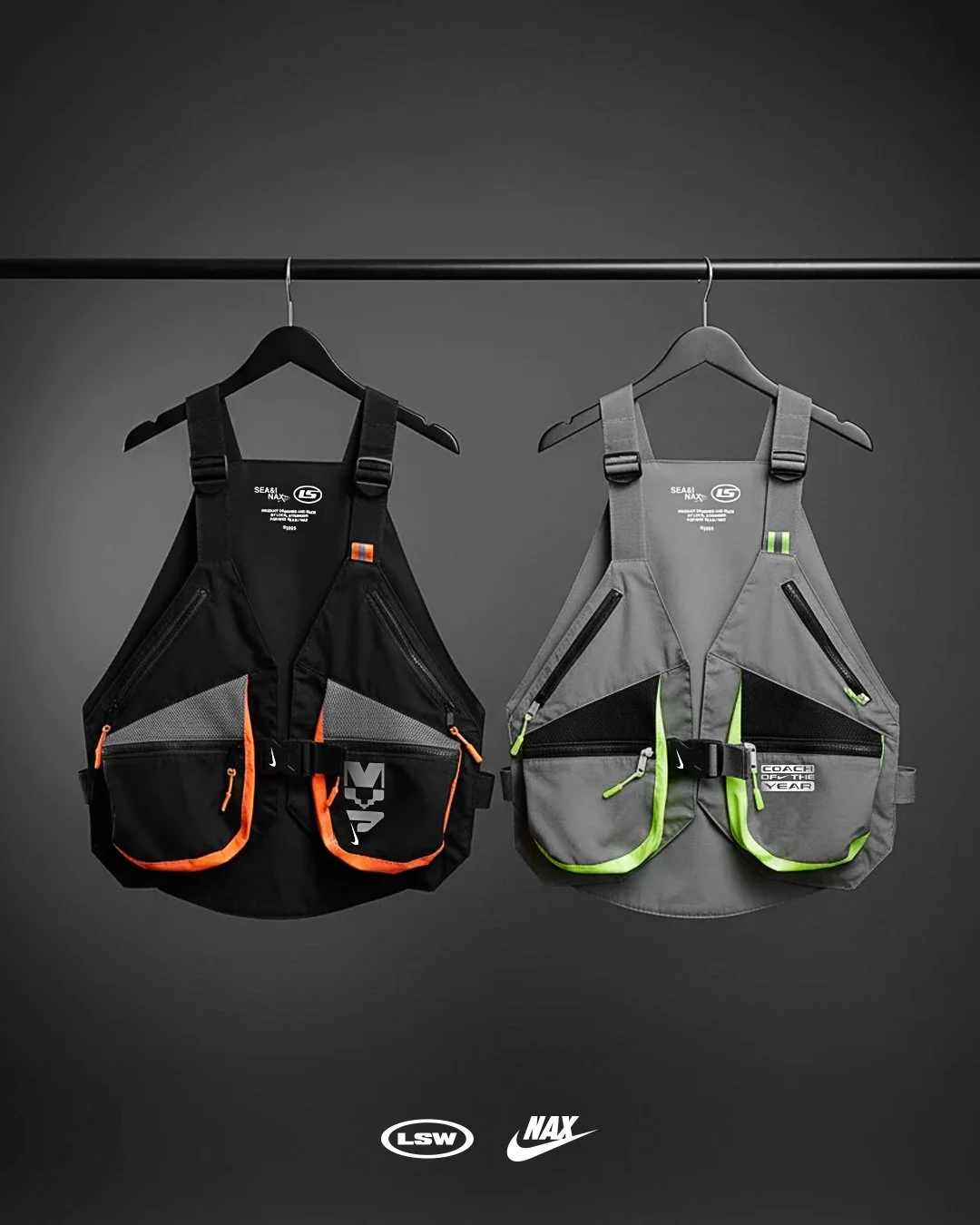 LSW x Nike NAX SEA&amp;I
MVP &amp; COTY 2025 Bespoke Vests
20 units of each, not for retail. 
&mdash; 
Always a pleasure to design and make products to celebrate @nike in-store athletes.
As always, huge thanks to the SEA team for the trust and for le