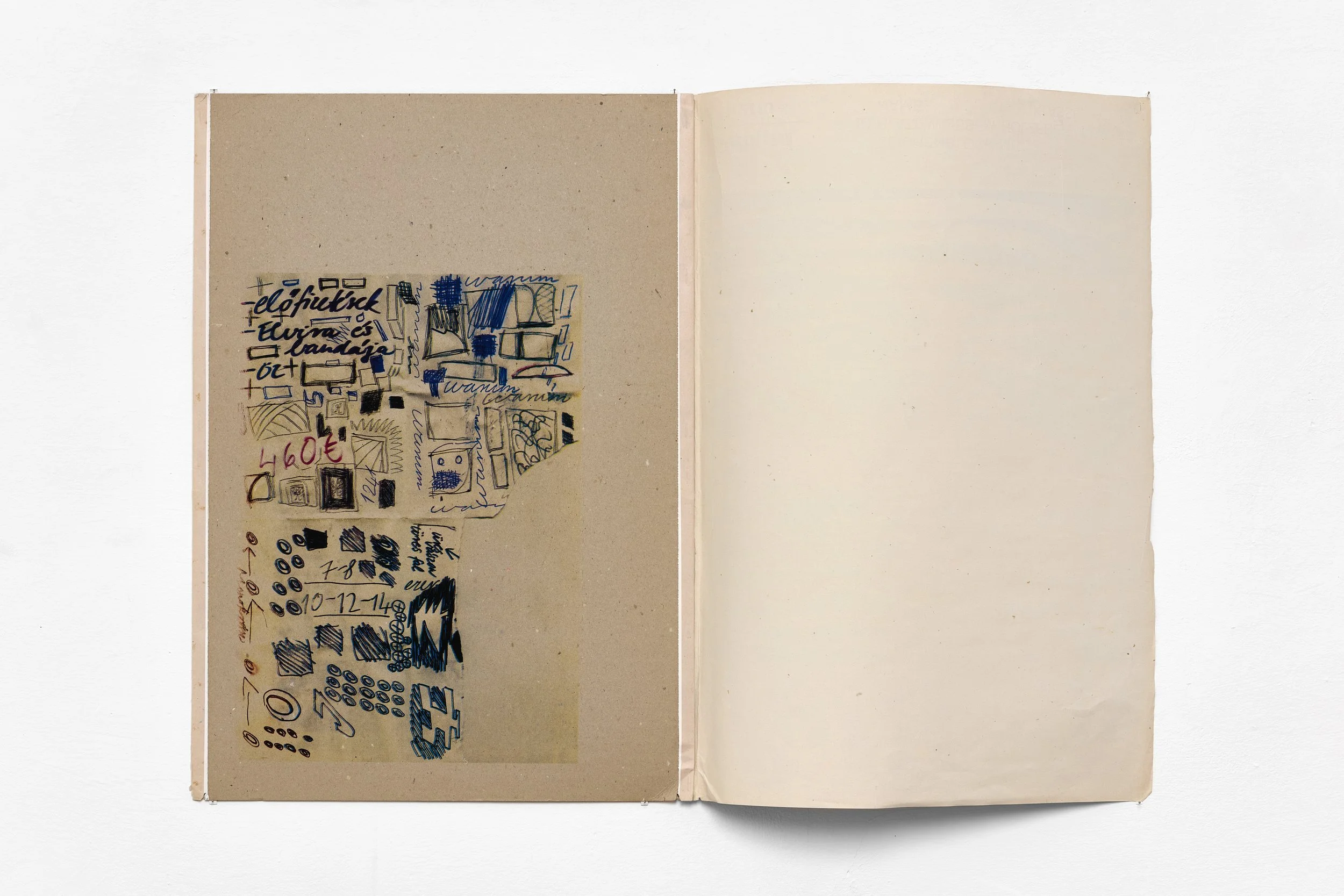 Note From Stuttgart / Silkscreen on found object, 59 x 84 cm / 2024 / Photograph: Dávid Bíró