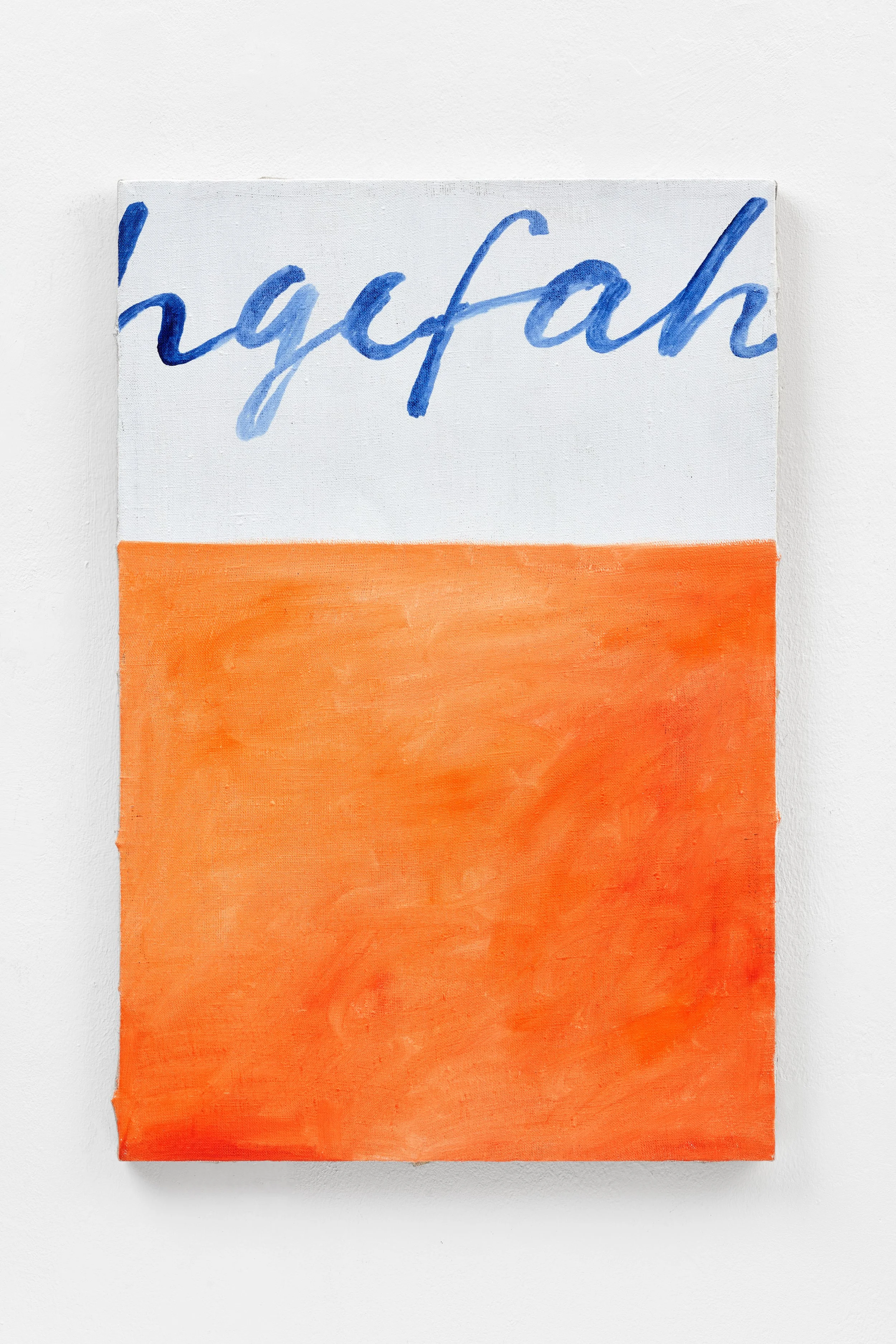 Bruchgefahr-Painting / Oil on irregular found canvas / 2023 / Photograph: Dávid Bíró
