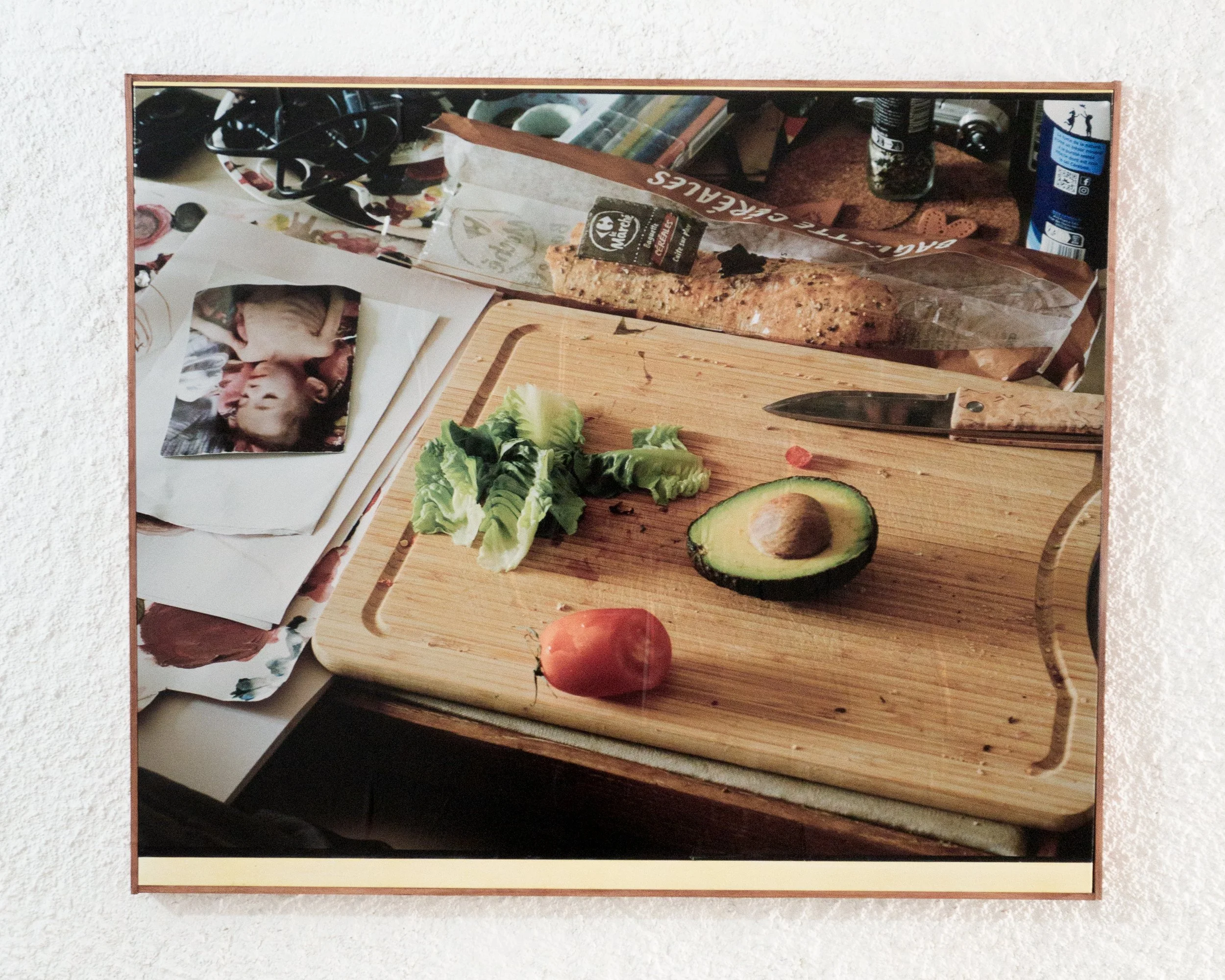 Privilege, 2025, Resin print on dos bleu paper, pva adhesive and acrylic, on cotton. 120 x 100cm