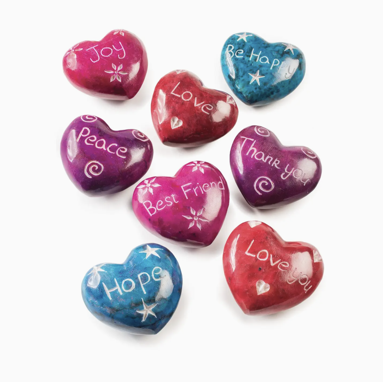 Hand Carved Soapstone Heart with Message