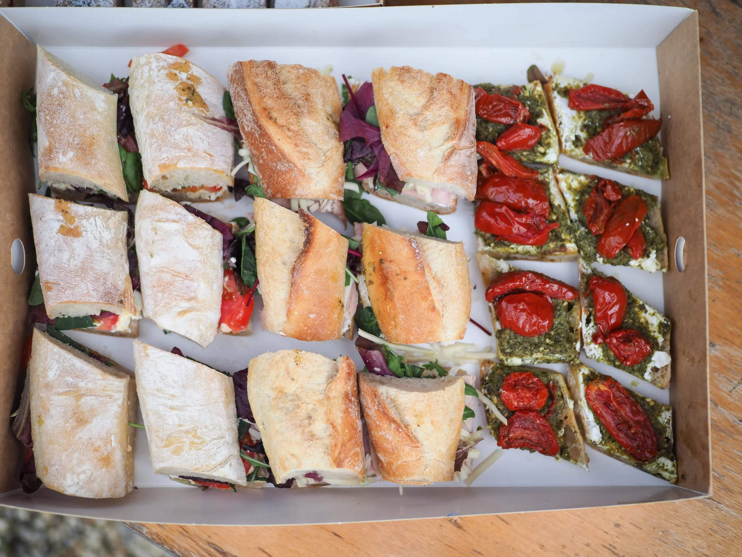 hot boxes and sandwiches ready for delivery around the uk
