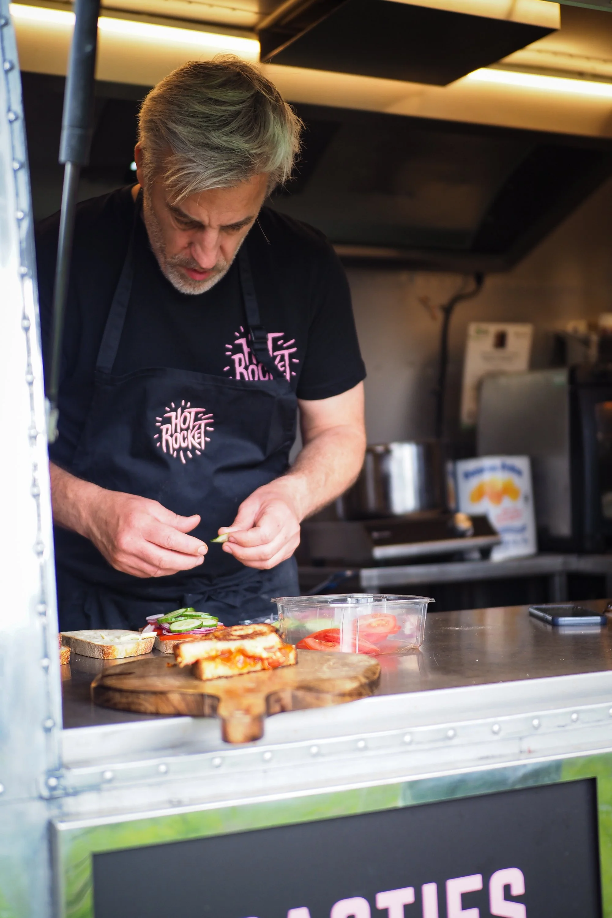 Andrew Taylor tv shoot catering london Hot Rocket