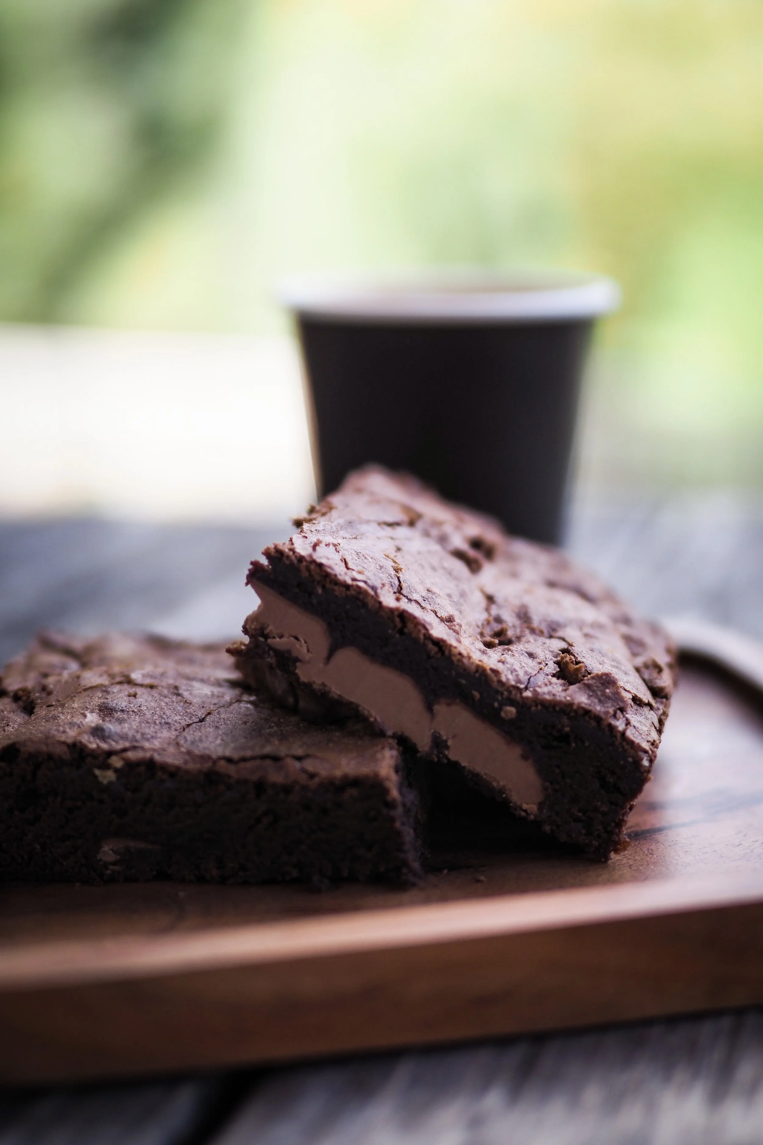 Hot Rocket coffee and brownies at riverside cambridge 