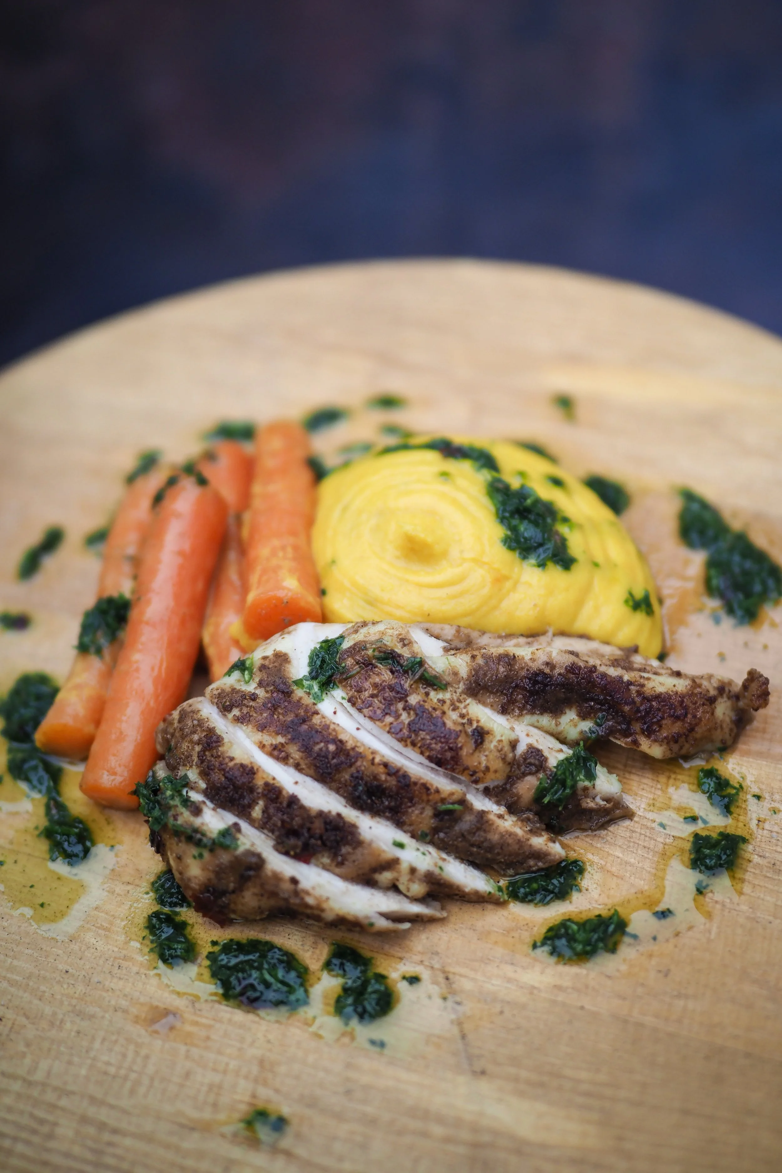 Film crew meal plated and ready during a shoot