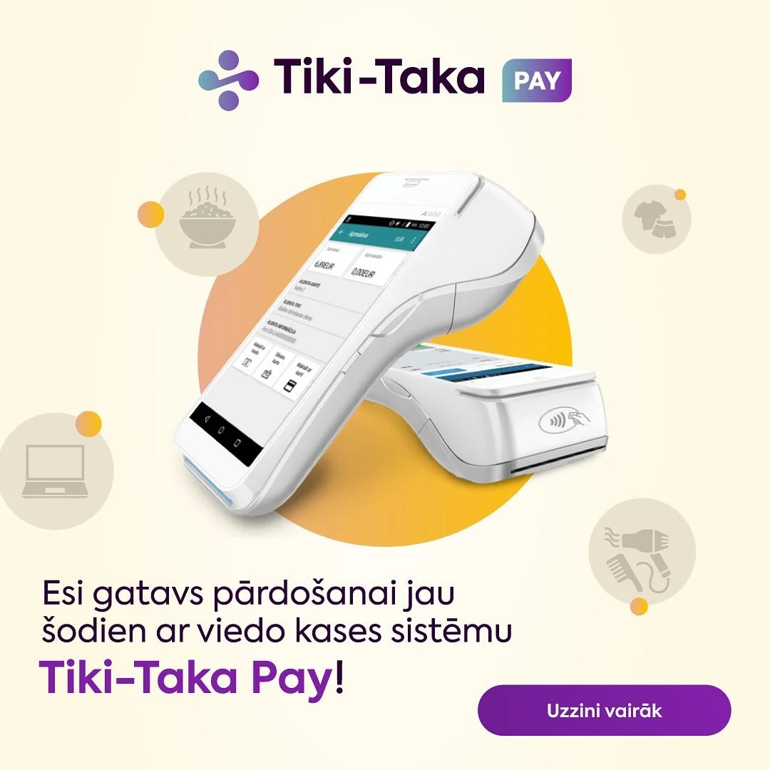 💳@tiki_taka_pay ir pieejams ikvienam uzņēmējam &ndash; neatkarīgi no nozares vai uzņēmuma lieluma!

Tā ir viedā kase, kas apvieno kases aparātu un maksājumu termināli vienā kompaktā ierīcē, nodro&scaron;inot:
✅Ātru ievie&scaron;anu &ndash; aktivizāc