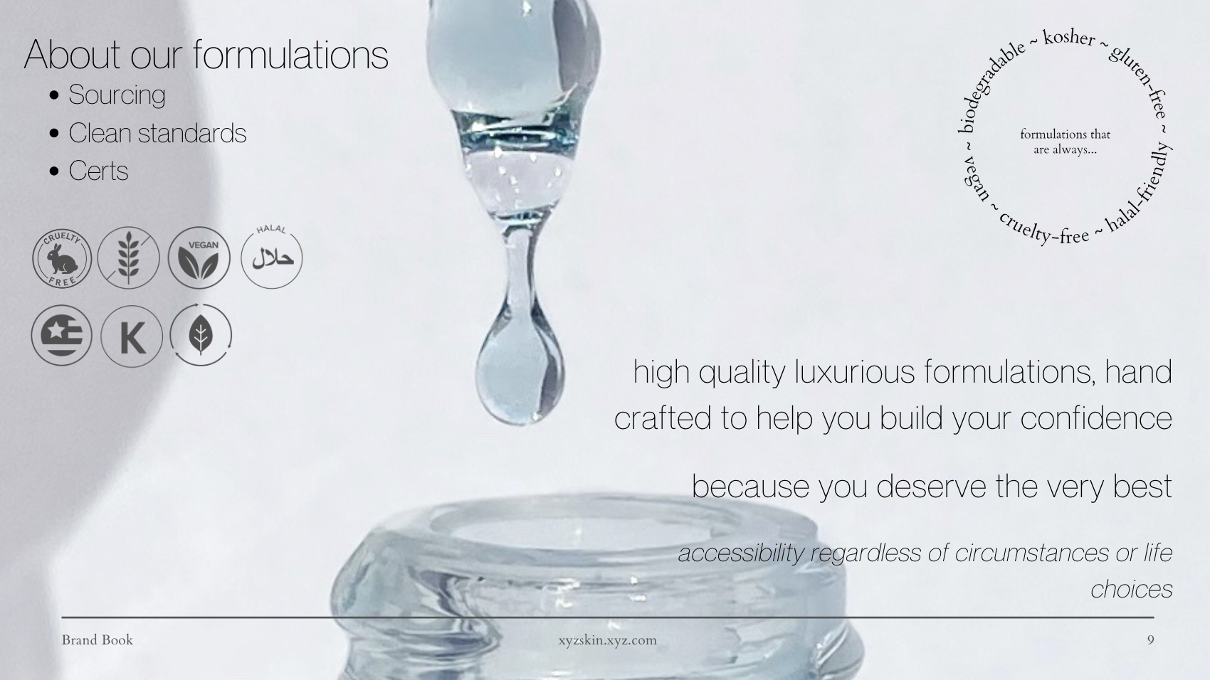 Clean, Sustainable, Quality Formulas