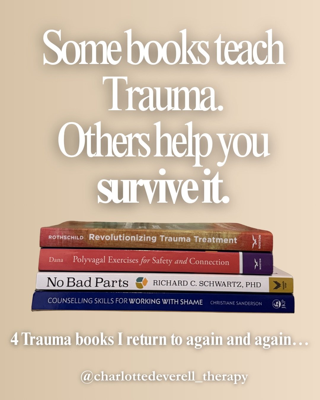 Some books teach trauma. Others help you survive it.

Every trauma therapist has a few books that fundamentally change the way they sit with people. 

These are mine.

Not only because they shaped my clinical work &mdash; but because they met me duri