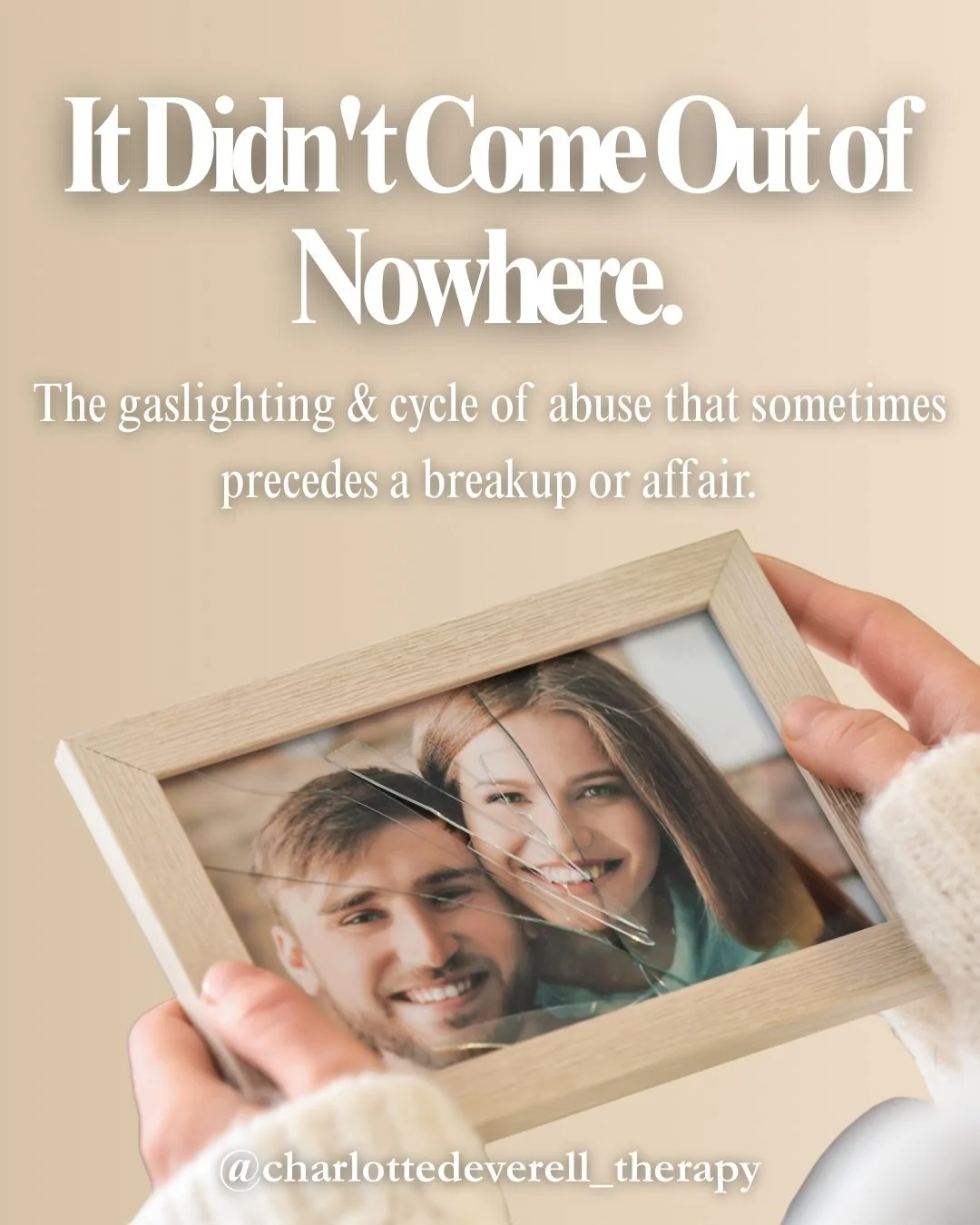 Many people describe breakups or affairs as feeling like they &ldquo;came out of nowhere.&rdquo; But when we slow the story down, we often find patterns of confusion, dismissal, emotional inconsistency, and self-doubt that built over time. 

Just bec