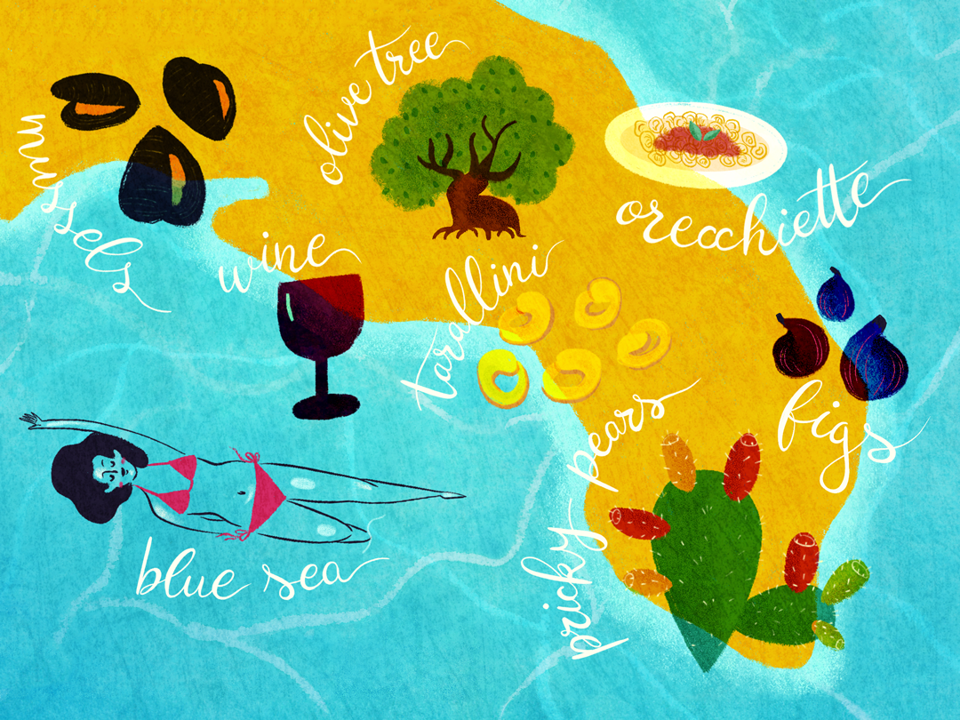 Map illustration/ Salento