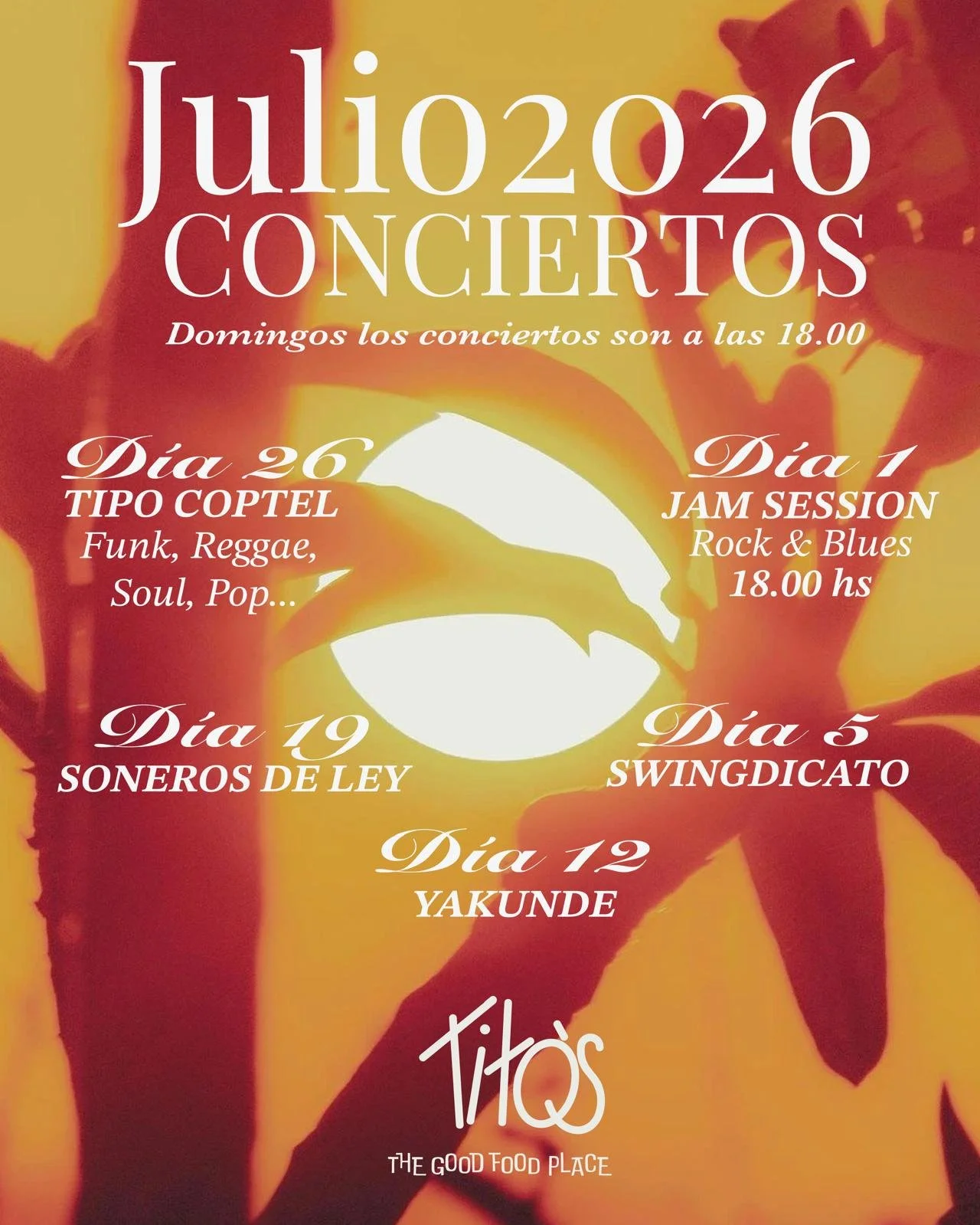 Conciertos Julio