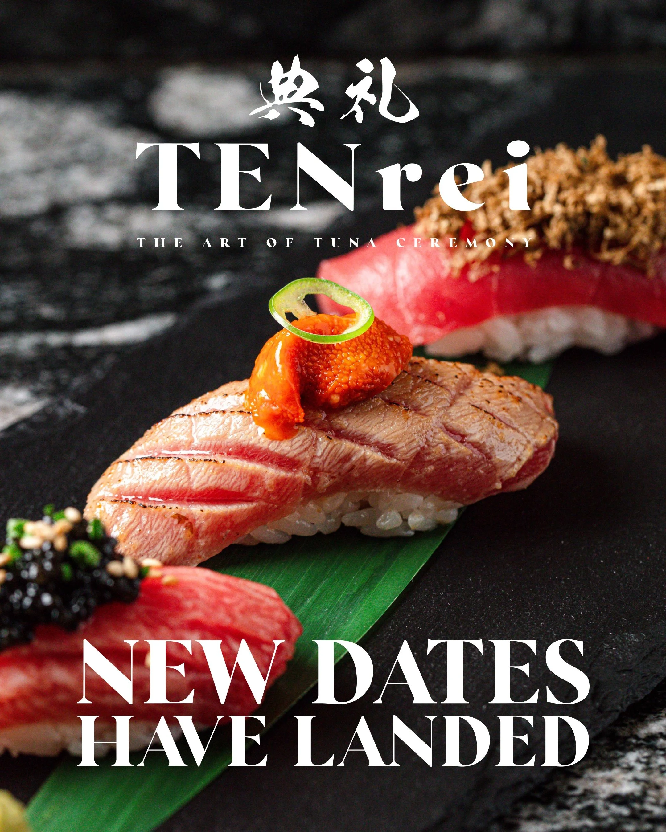 TENrei returns to Los Mochis London City.

The experience begins with the unveiling of a whole, uncut tuna, followed by a precise breakdown using traditional Japanese knives. Our sushi chefs guide each step, turning every cut into a celebration of Ja