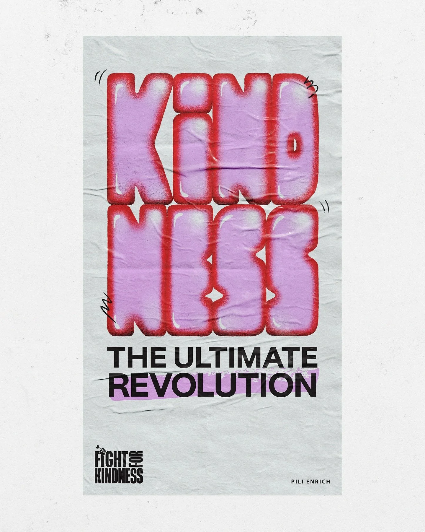 The Fight For Kindness 2025 Poster Gallery is out online on @typecampus website! 😍✨

So happy to have participated this year, even if I felt that it wasn&rsquo;t perfect, it&rsquo;s about being kind to ourselves too, right? So here it is my poster, 