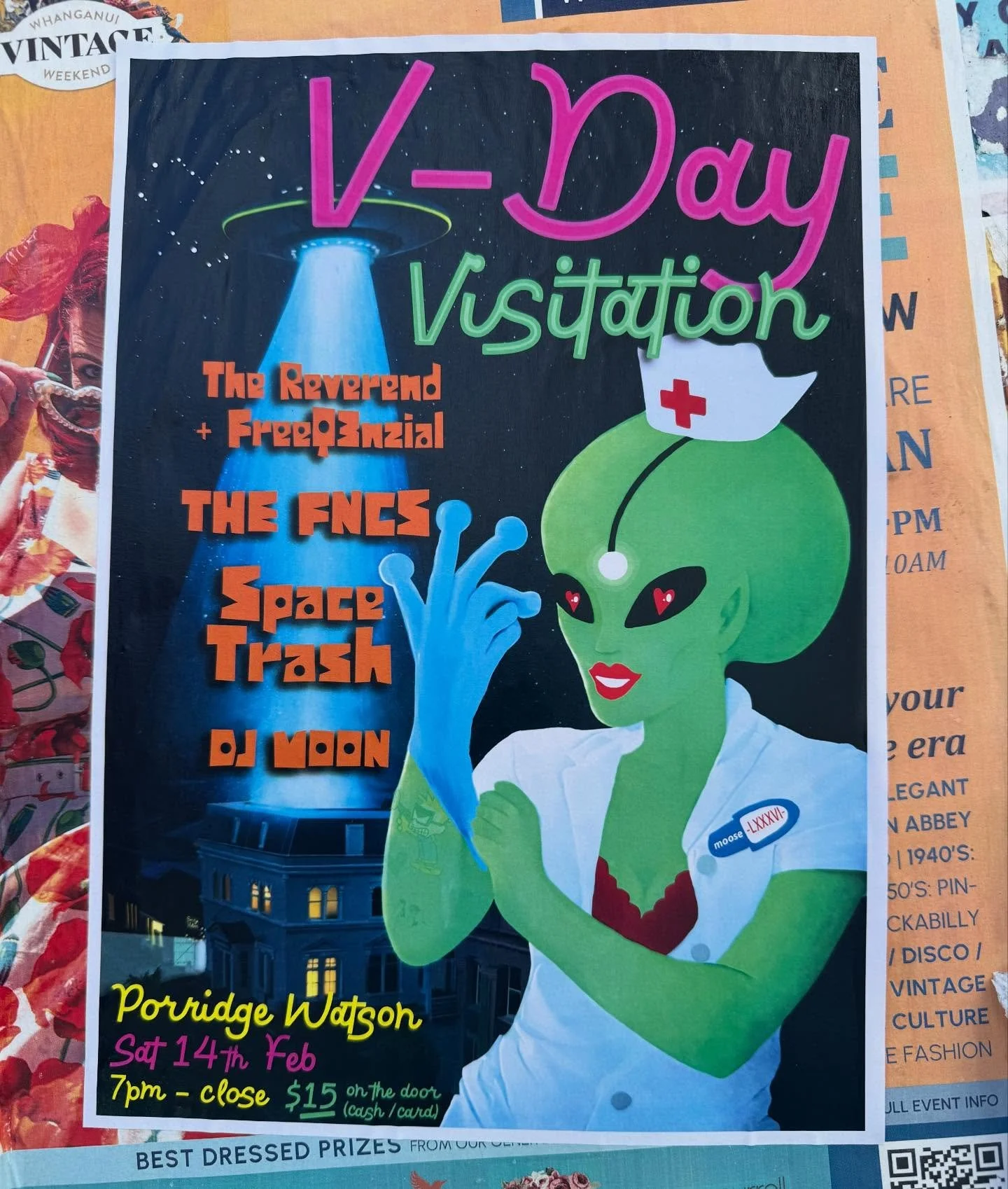 Had a lot of fun drawing and co-designing this one! Lovely to spot it out in the wild.

HEAD ALONG TO @porridge_watson for V-DAY VISITATION, this Saturday 14th February, LOVERS! X
7pm-close!

Featuring universal legends Space Trash @spacetrash_band, 