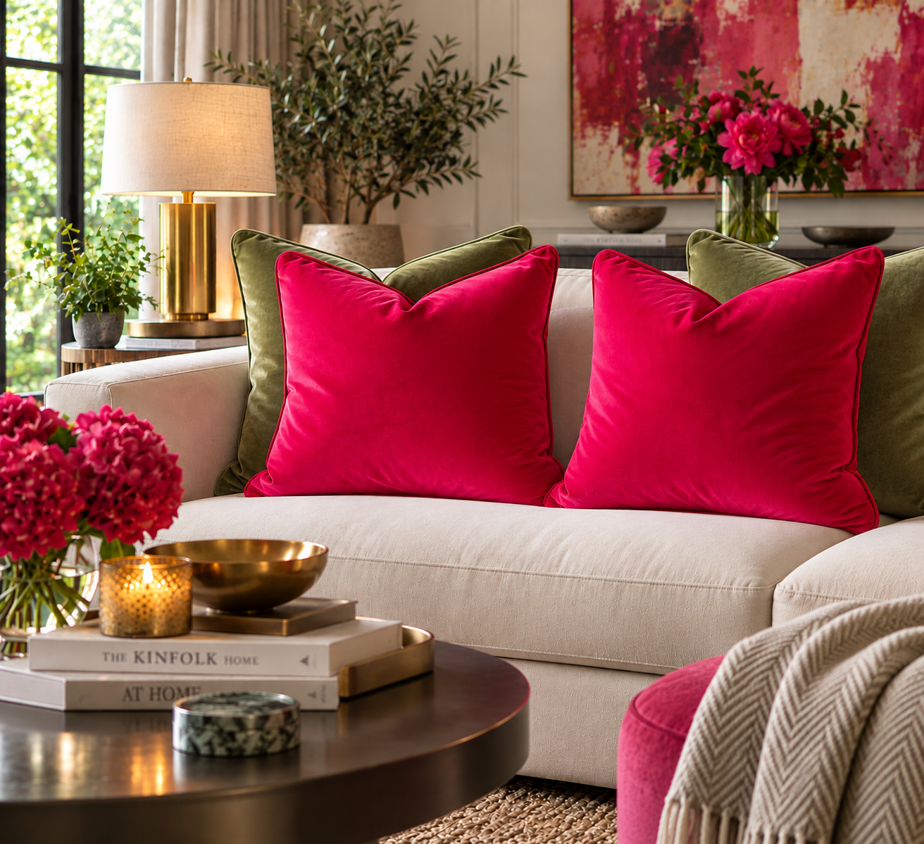 Designers Guild Velluto Stretto Magenta (50cm x 50cm)