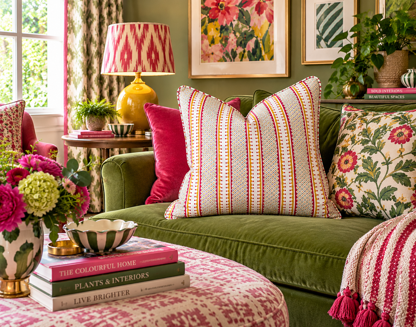 Celia Birtwell - Rialto Circus Piped & Zipped Cushion (50cm x 50cm)