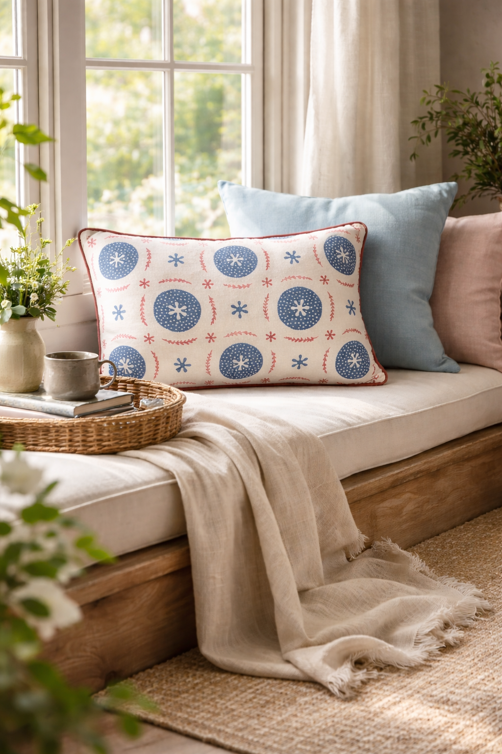 Vanessa Arbuthnott 'Berries & Leaves' Feather Filled Oblong Cushion (60cm x 40cm)