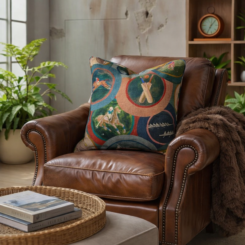 Mulberry Home Sporting Life 'Teal' Feather Filled Cushion (50cm x 50cm)