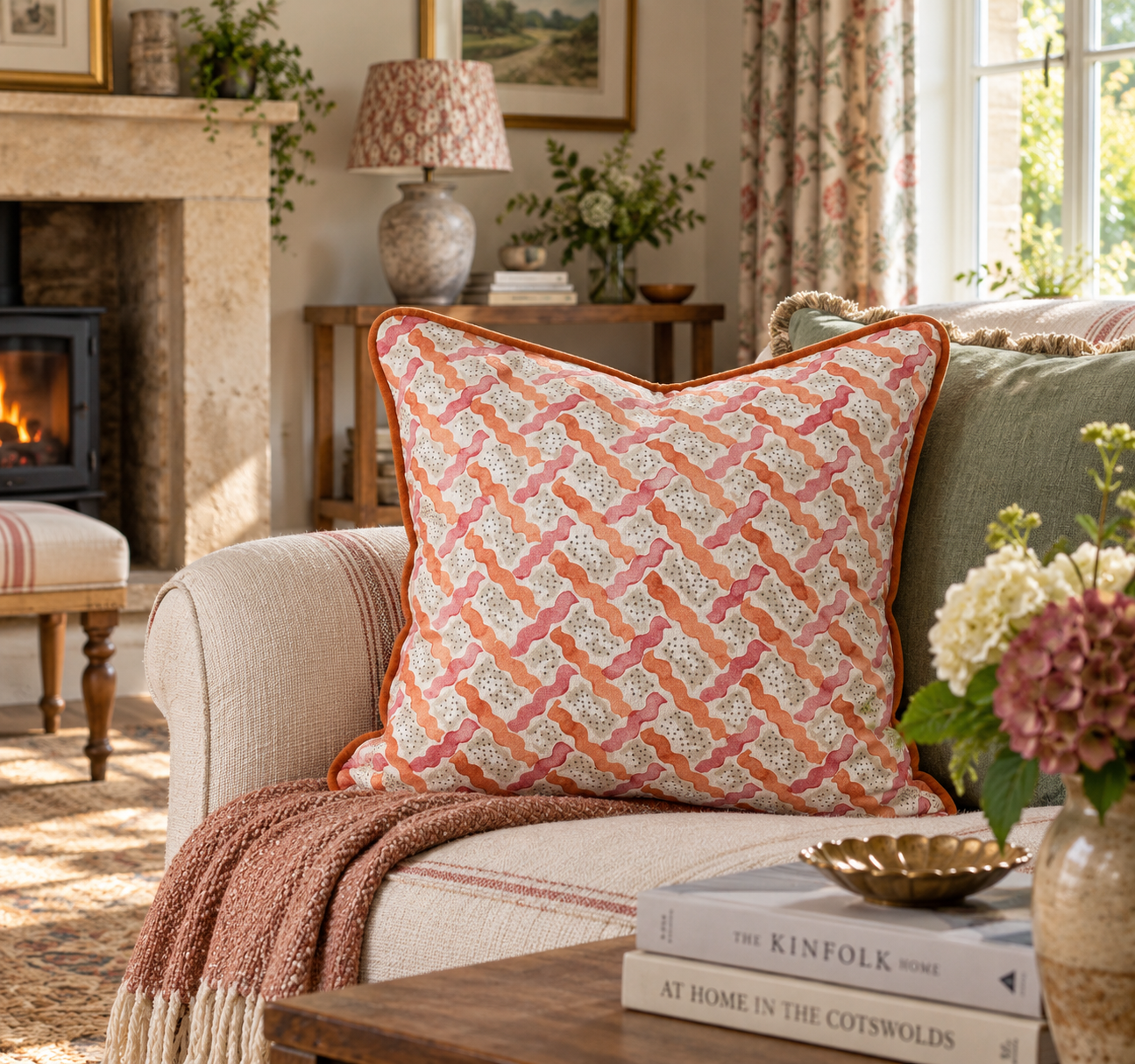 Linwood Maypole Feather Filled Cushion (50cm  x 50cm)
