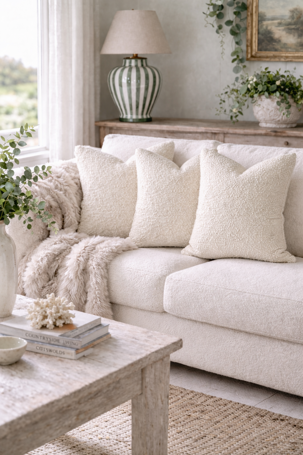 iLiv Arlo Ivory Feather Filled Cushion (50cm x 50cm)