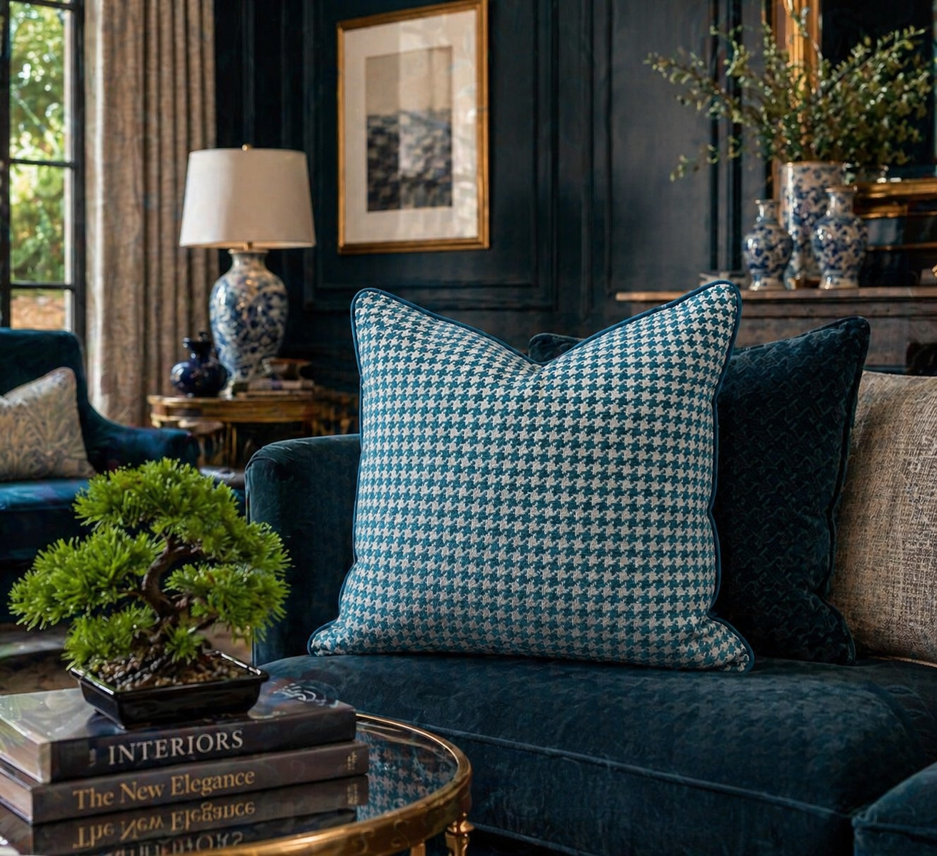 ROMO Tremont Cushion - Teal (60cm x 60cm)