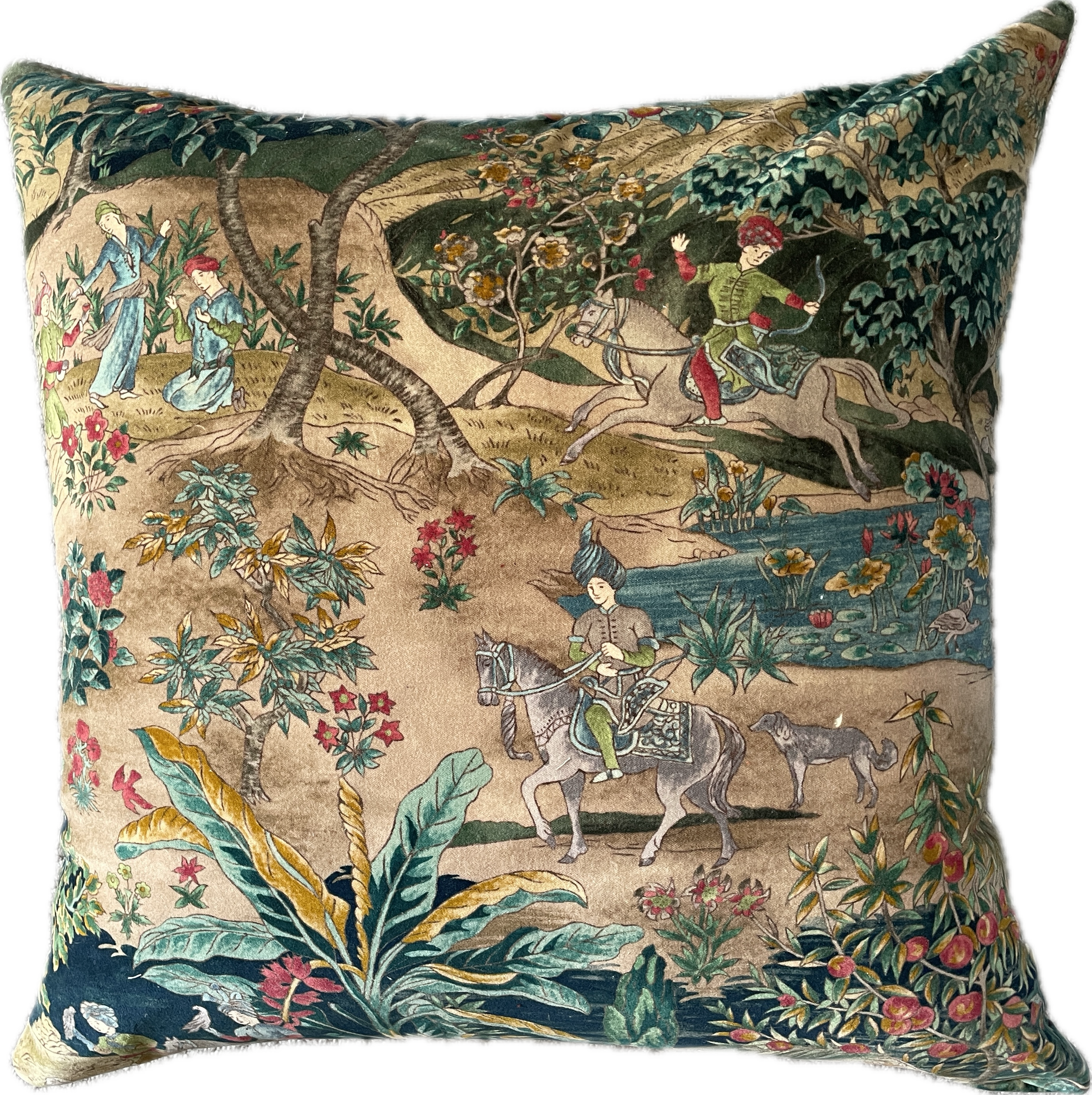 GP & J Baker Ramayana Velvet Designer Cushion – 60cm x 60cm