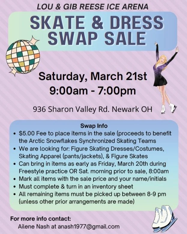 As part of our annual figure skating competition this weekend, we are offering a swap sale. Check it out!