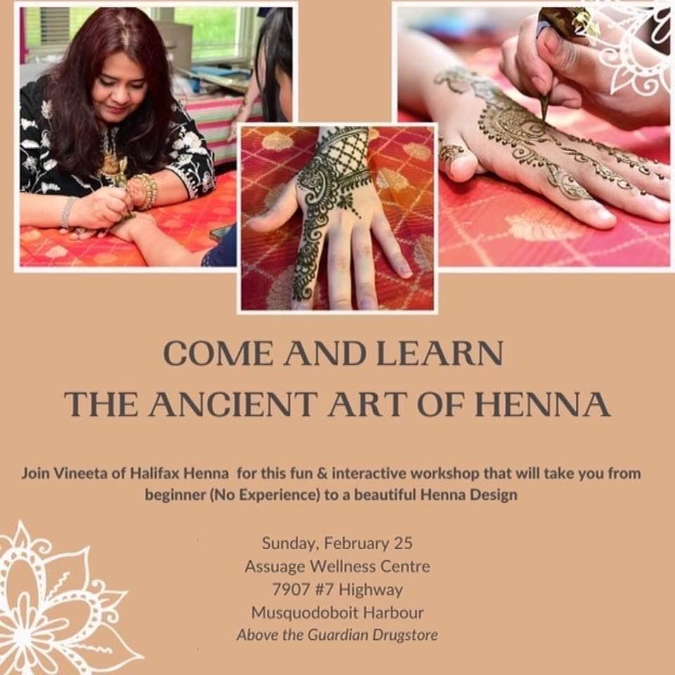 Ancient Art of Henna workshop at Assuage Wellness Centre