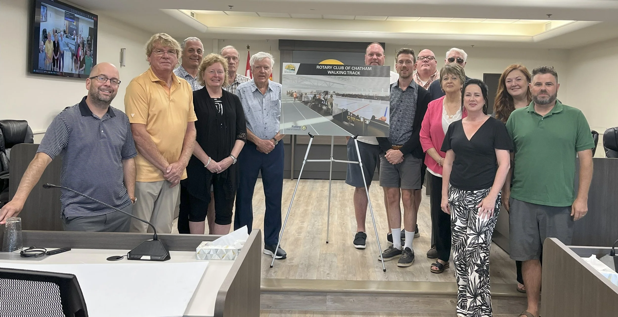Rotary Club of Chatham donates $25K for indoor walking track naming rights