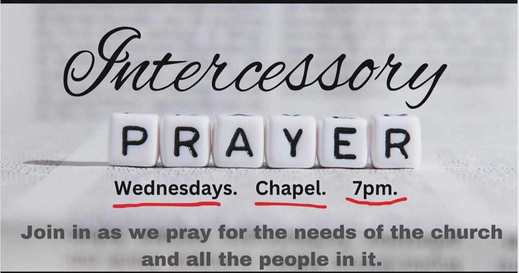 We hope to see you tonight at 6pm for Intercessory Prayer or following, at 7pm, for Bible in a Year. ✝️🙏🏼
