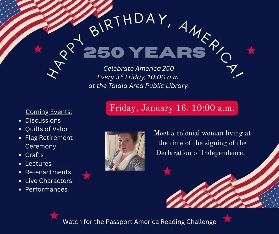 Library - America 250 - Meet a Colonial Woman