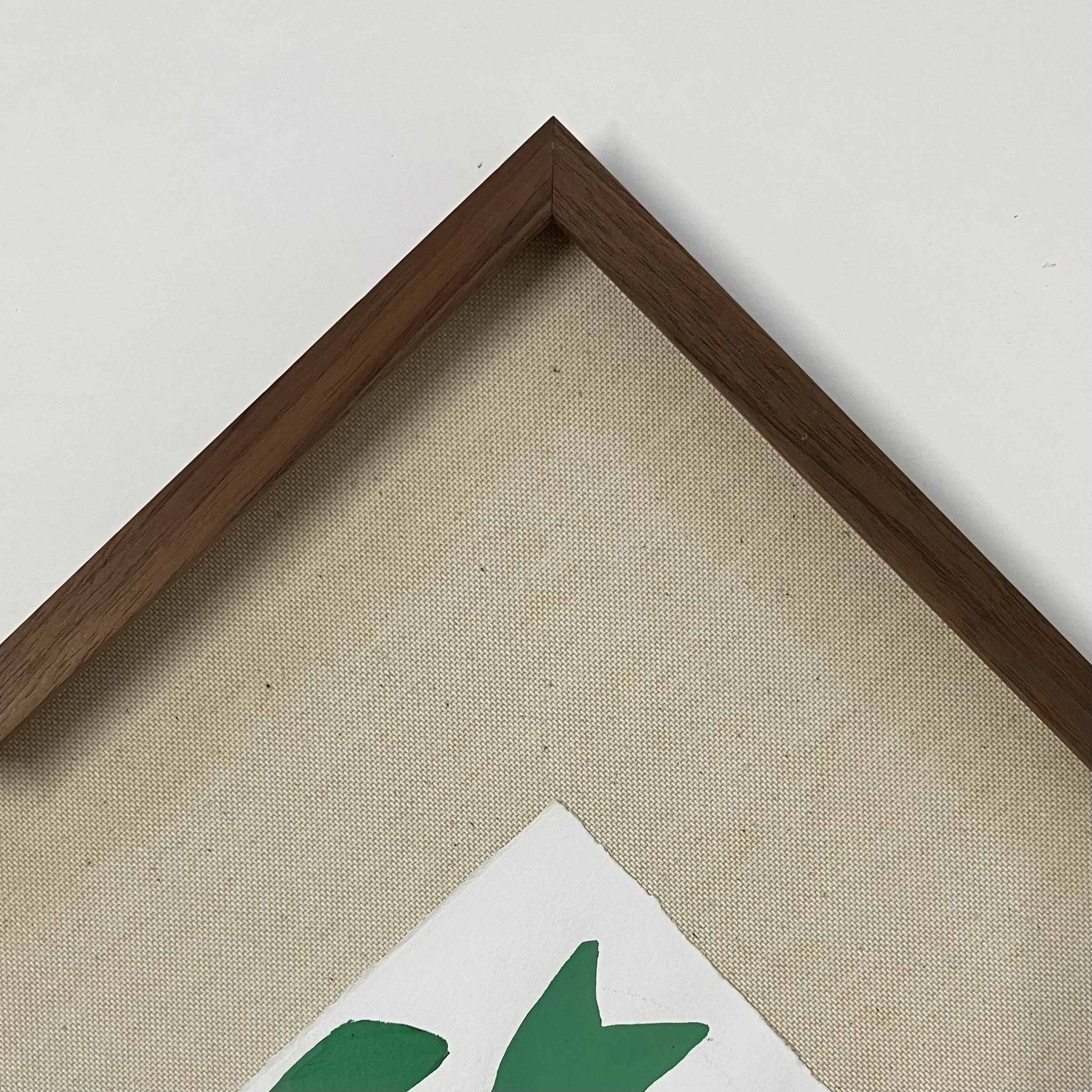 Walnut and Linen Frame