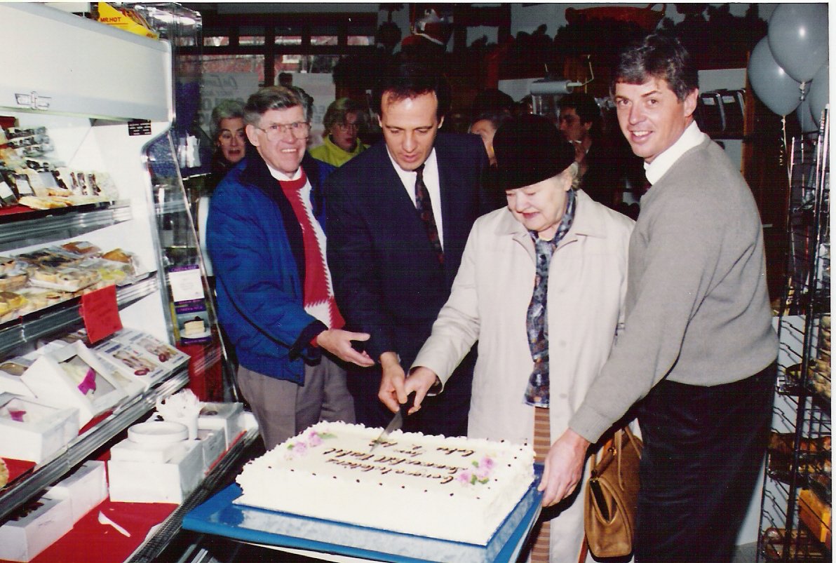 Frank and Bob McMullen, with Mrs. Boles who owned the Rosedale property was built current on.