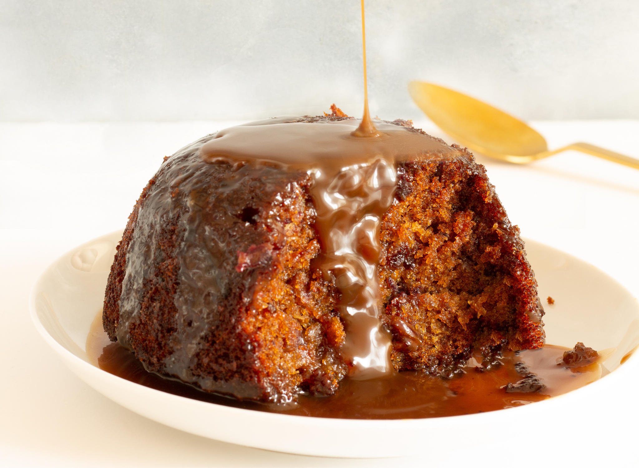 Gingerbread Snack Cake w/ Salted Caramel Sauce