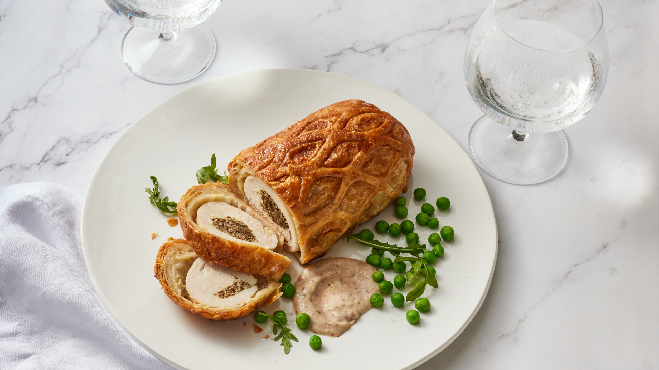 Chicken Wellington w/ Mustard Sauce