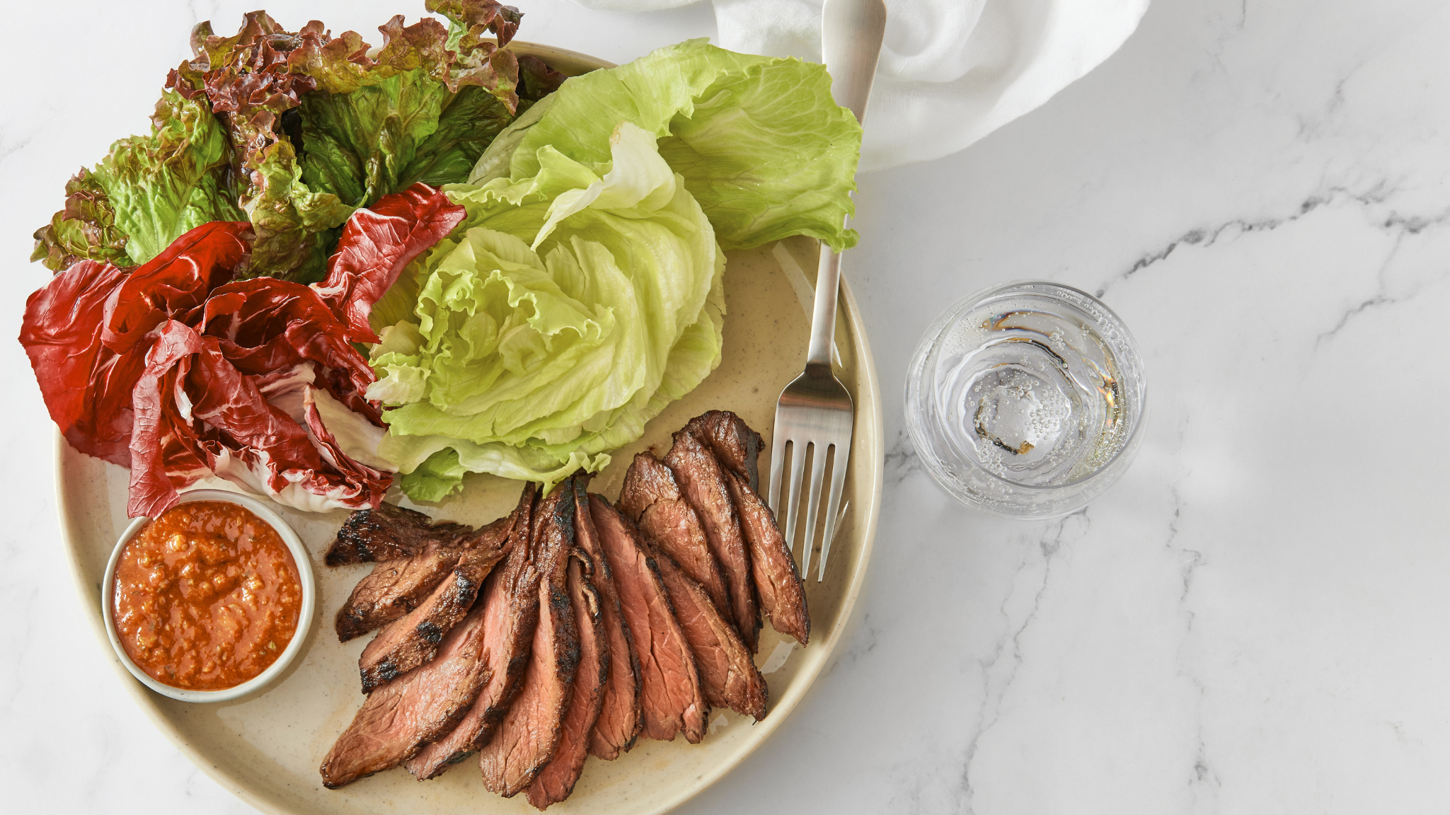 Korean BBQ Steak w/ Ssamjang dipping sauce