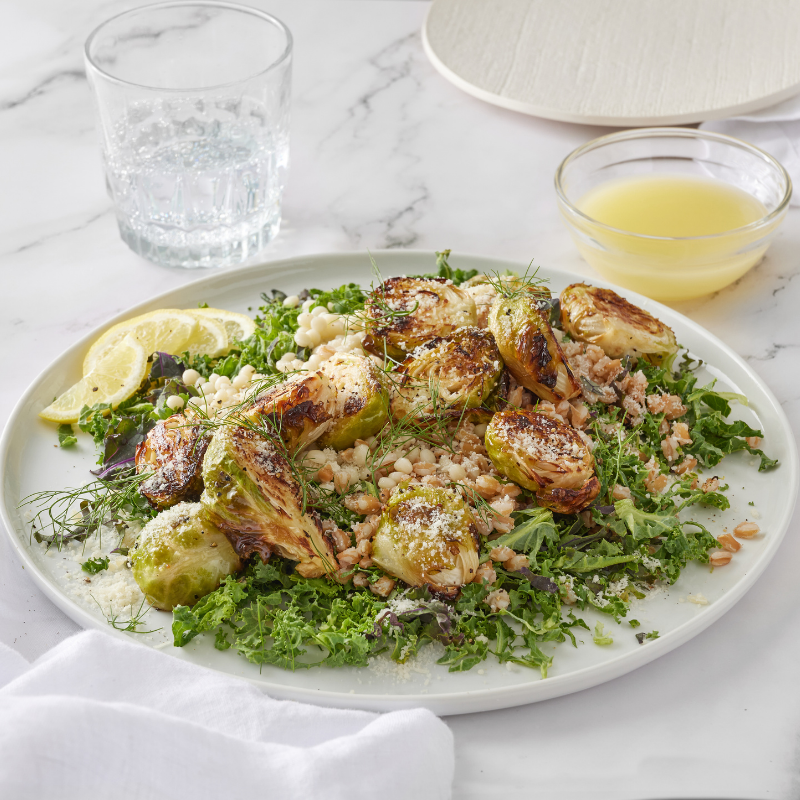 Brussels Sprouts, Kale &amp; Grains Salad