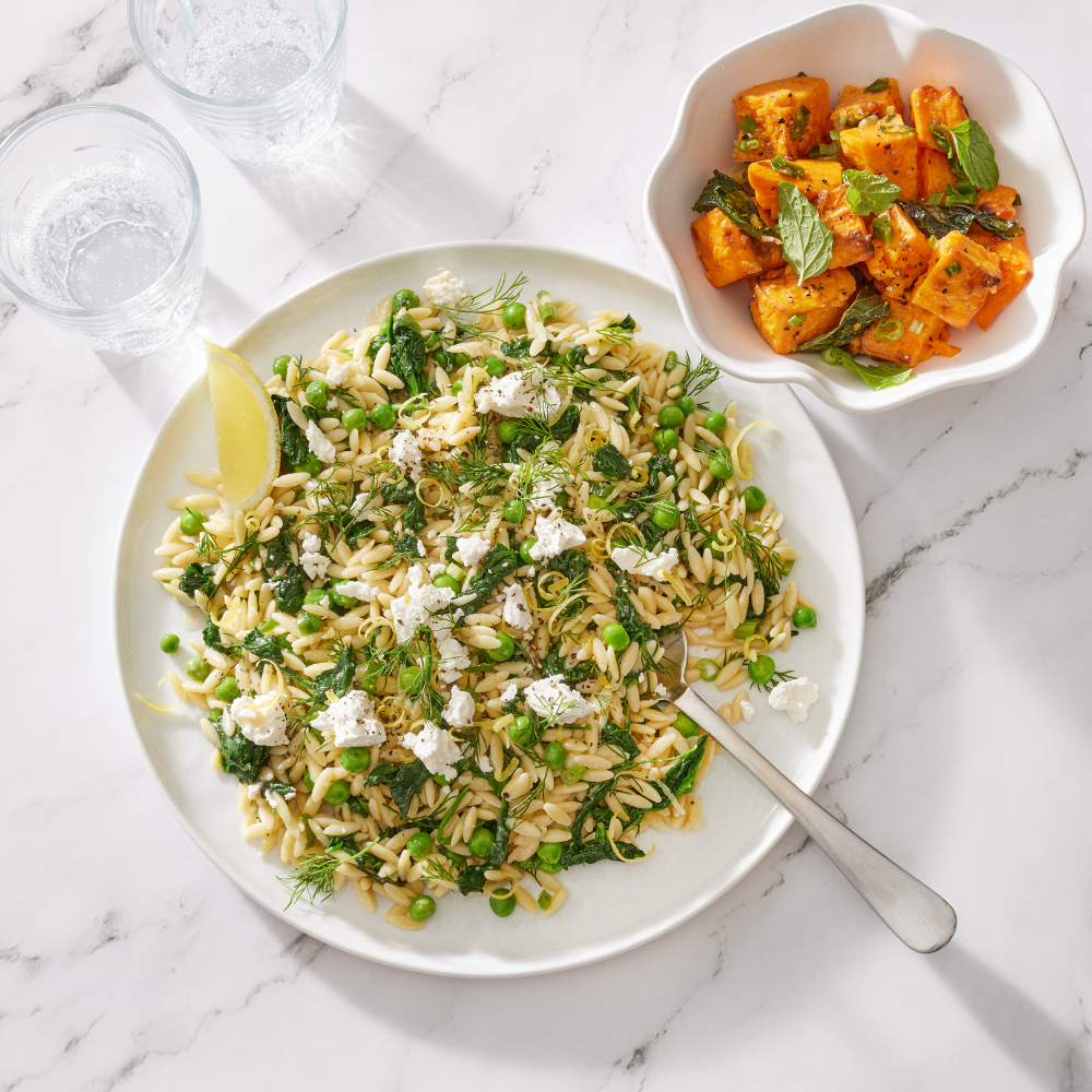 Orzo with Spinach &amp; Feta