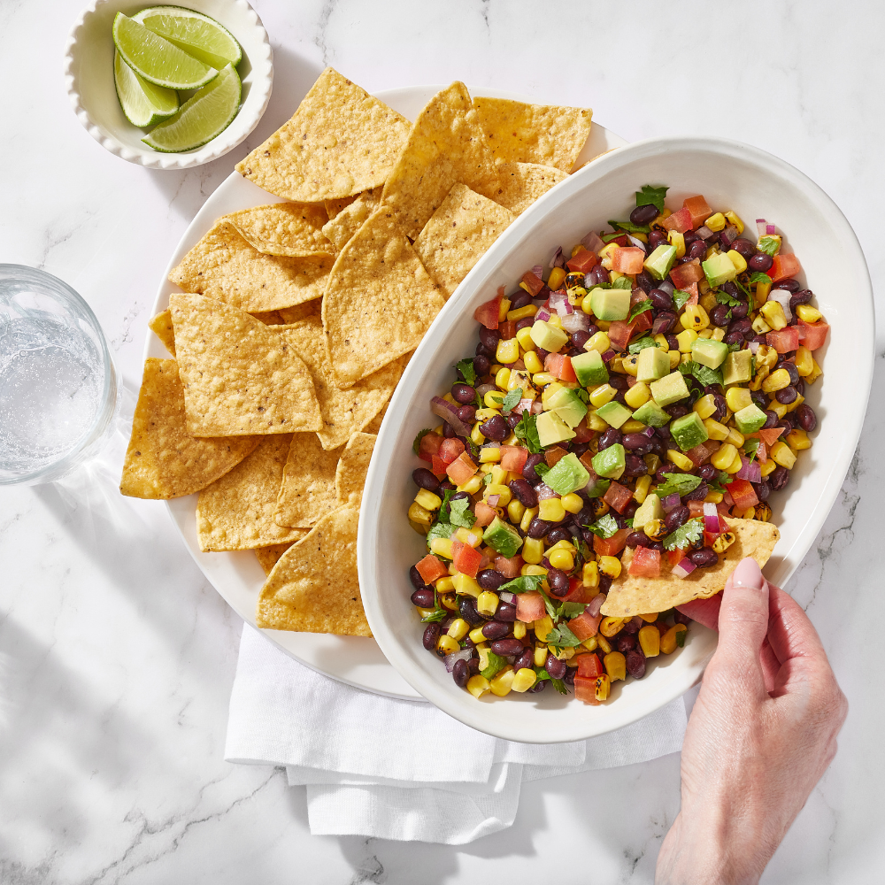 Cowboy Caviar with Tortilla Chips