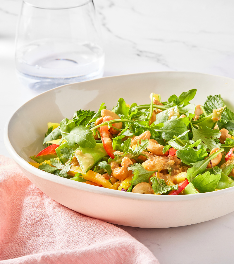 Crunch Salad with Mango and Cashews