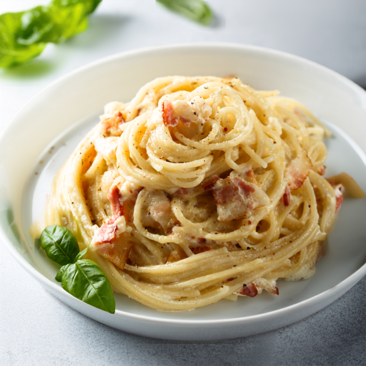 Fettuccine Carbonara with Guanciale