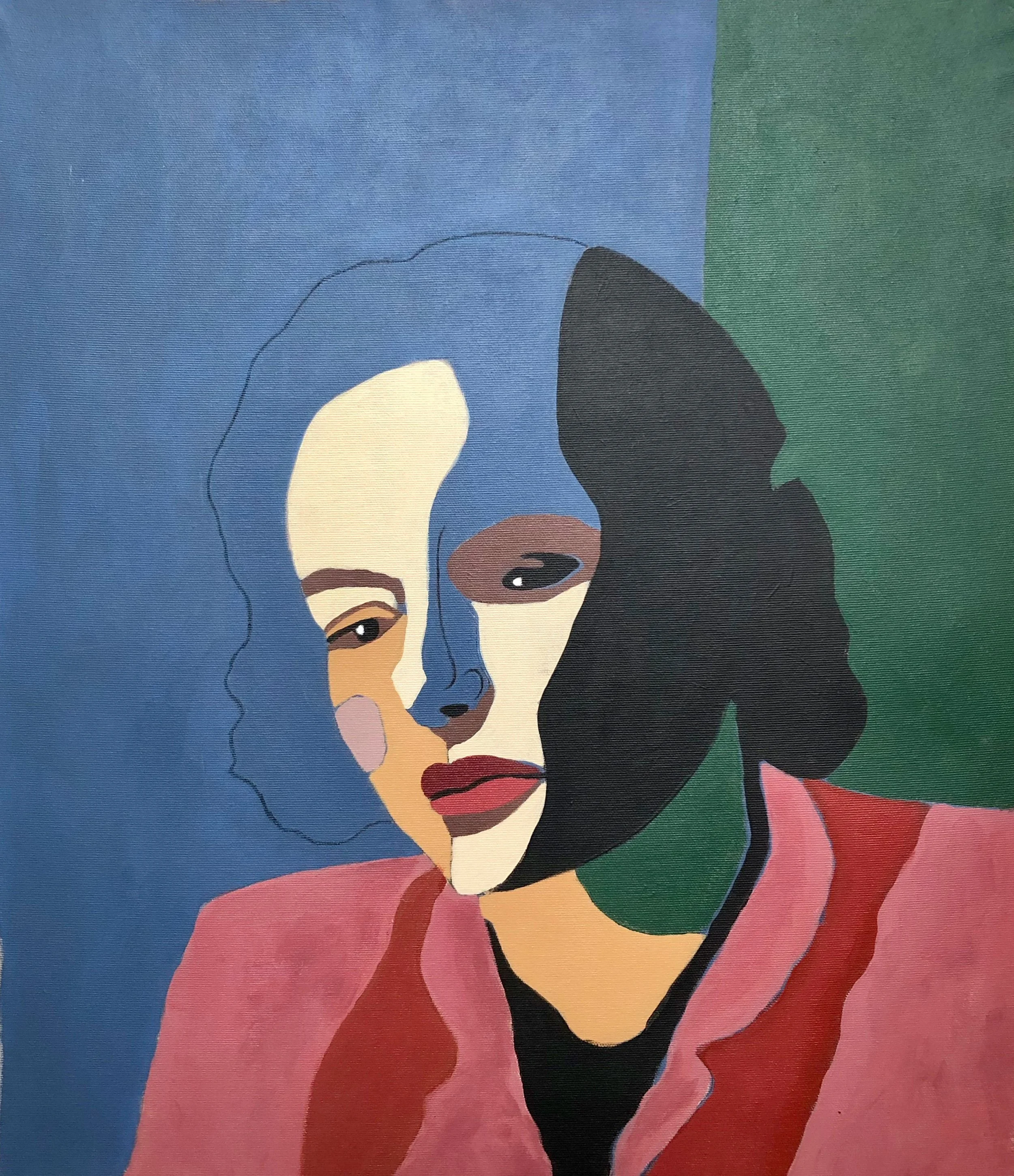 Title:   Actress  Medium:  Acrylic on Canvas  Size:  50cm x 50cm  Rarity:  Limited edition of 1 - Sold Out  COA:  Included