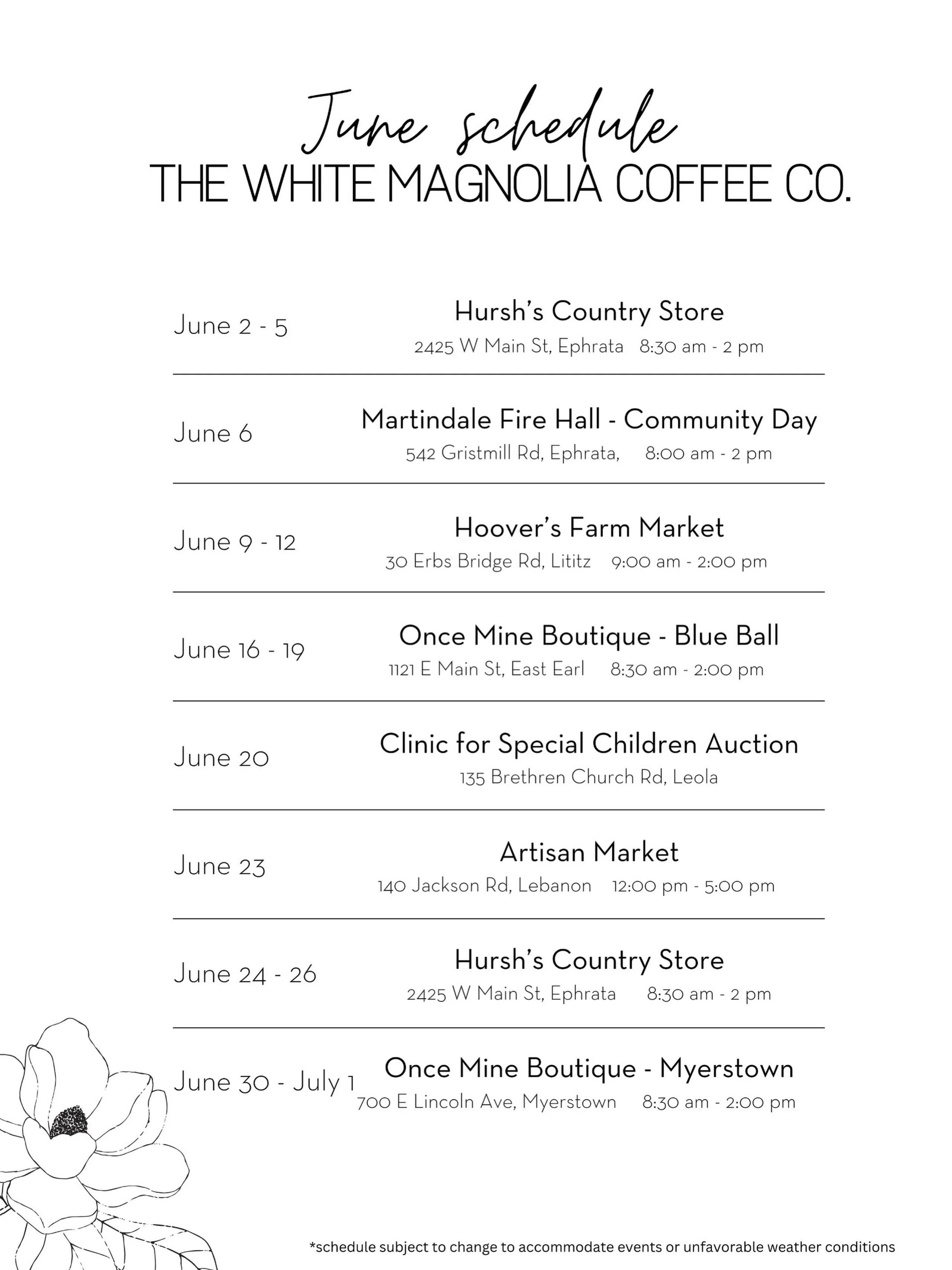 The trailer schedule for June!