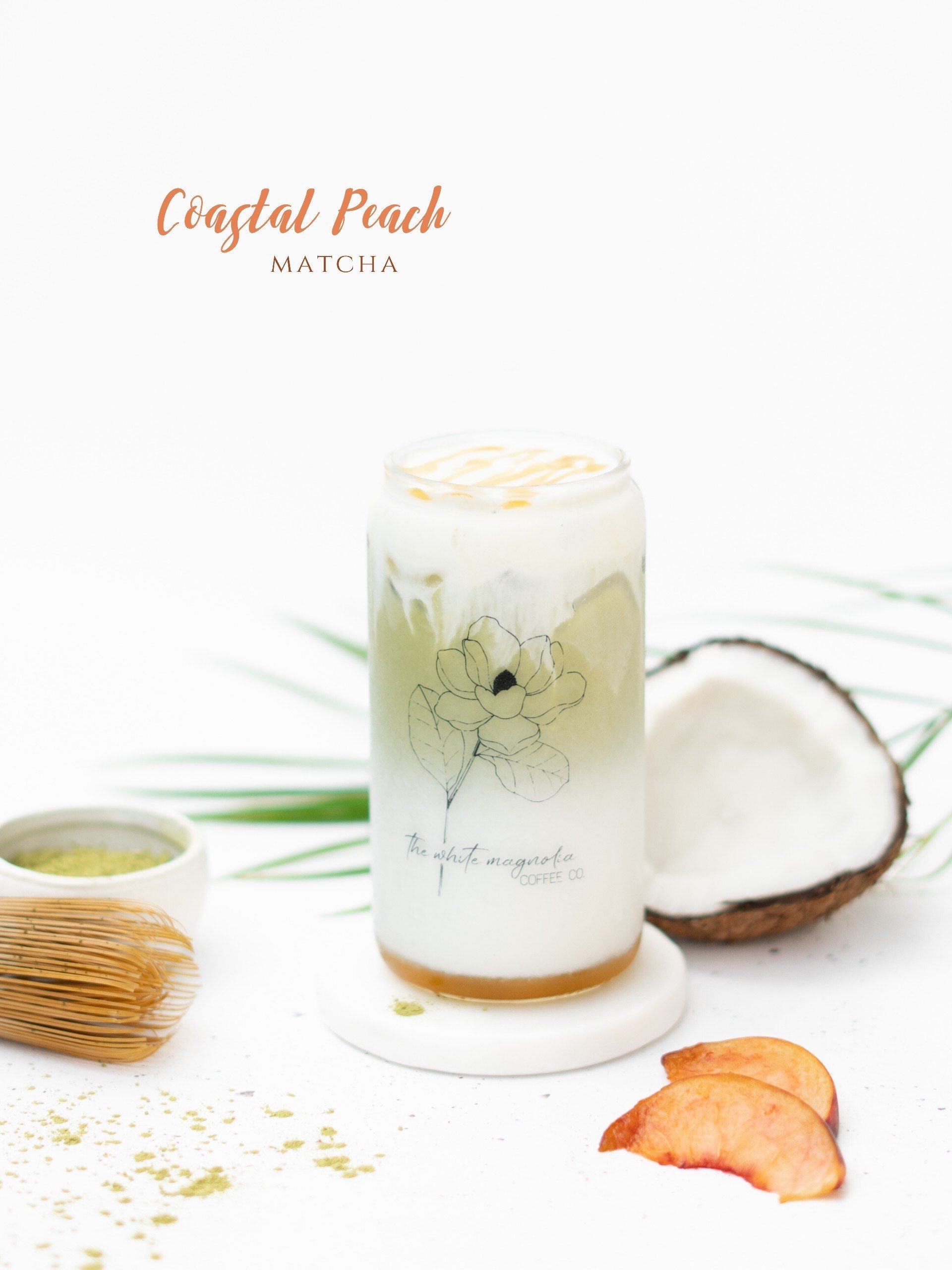 🥥🍑 Juicy peach, a touch of coconut, and smooth ceremonial matcha come together in this creamy, refreshing blend with just the right amount of sweetness. It&rsquo;s light, mellow, and full of summer vibes.

If you&rsquo;ve never tried matcha before,