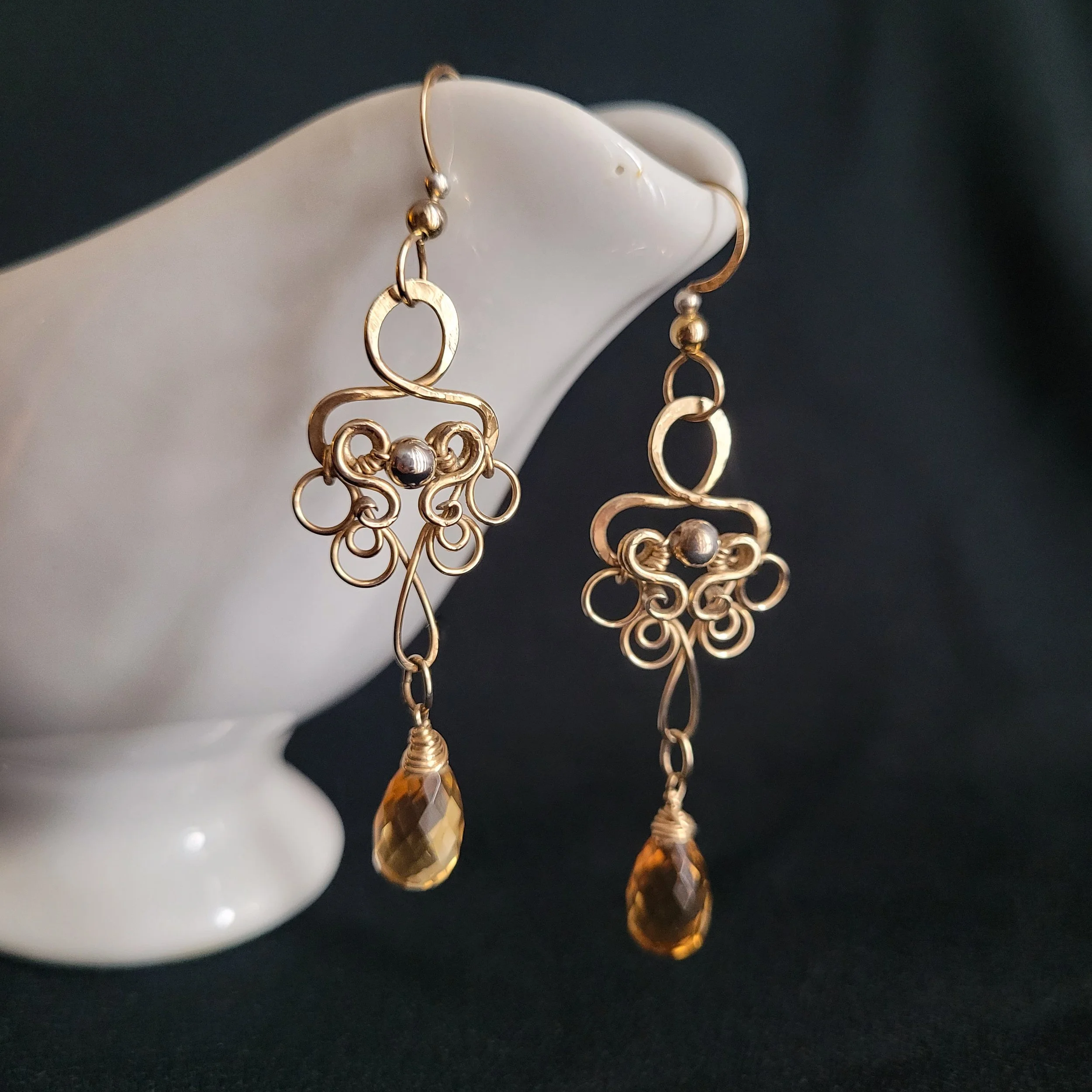 14K Gold Filled Citrine Earrings